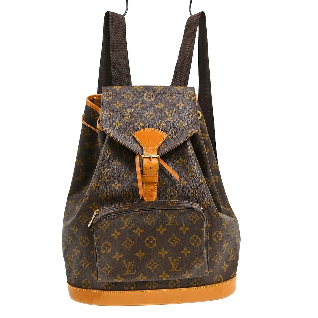 Louis Vuitton Montsouris GM Monogram Backpack M51135: Louis Vuitton Montsouris GM Monogram Backpack M51135 This Louis Vuitton Montsouris GM backpack features the iconic monogram canvas leather exterior with beige straps and brown lining. Designed with a 