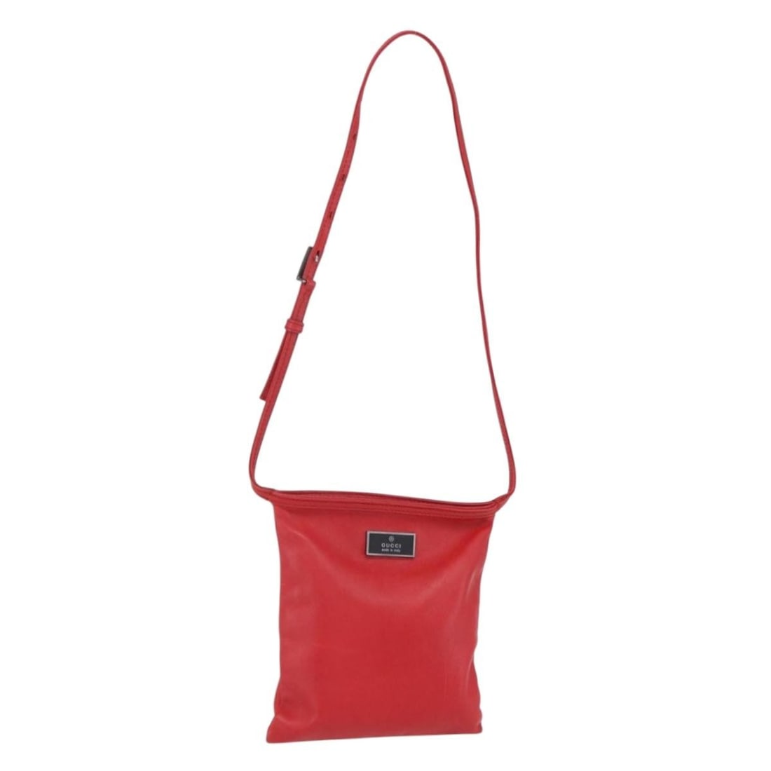 GUCCI Red Leather Shoulder Bag 039 0999 1669 Authentic Made in Italy (1 of 18)