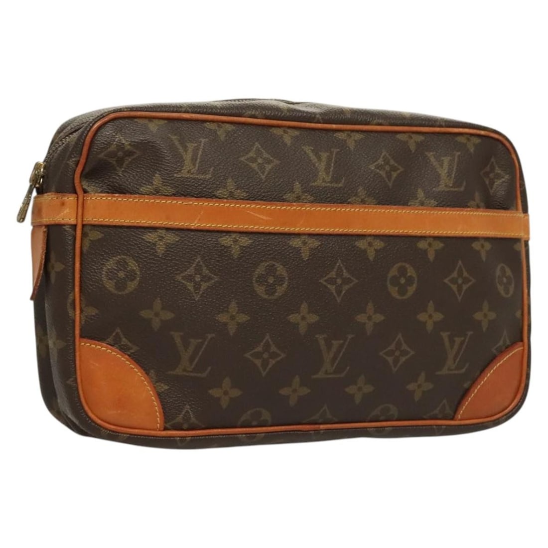 LOUIS VUITTON Monogram Compiegne 28 Clutch Bag M51845 Auth France (1 of 18)