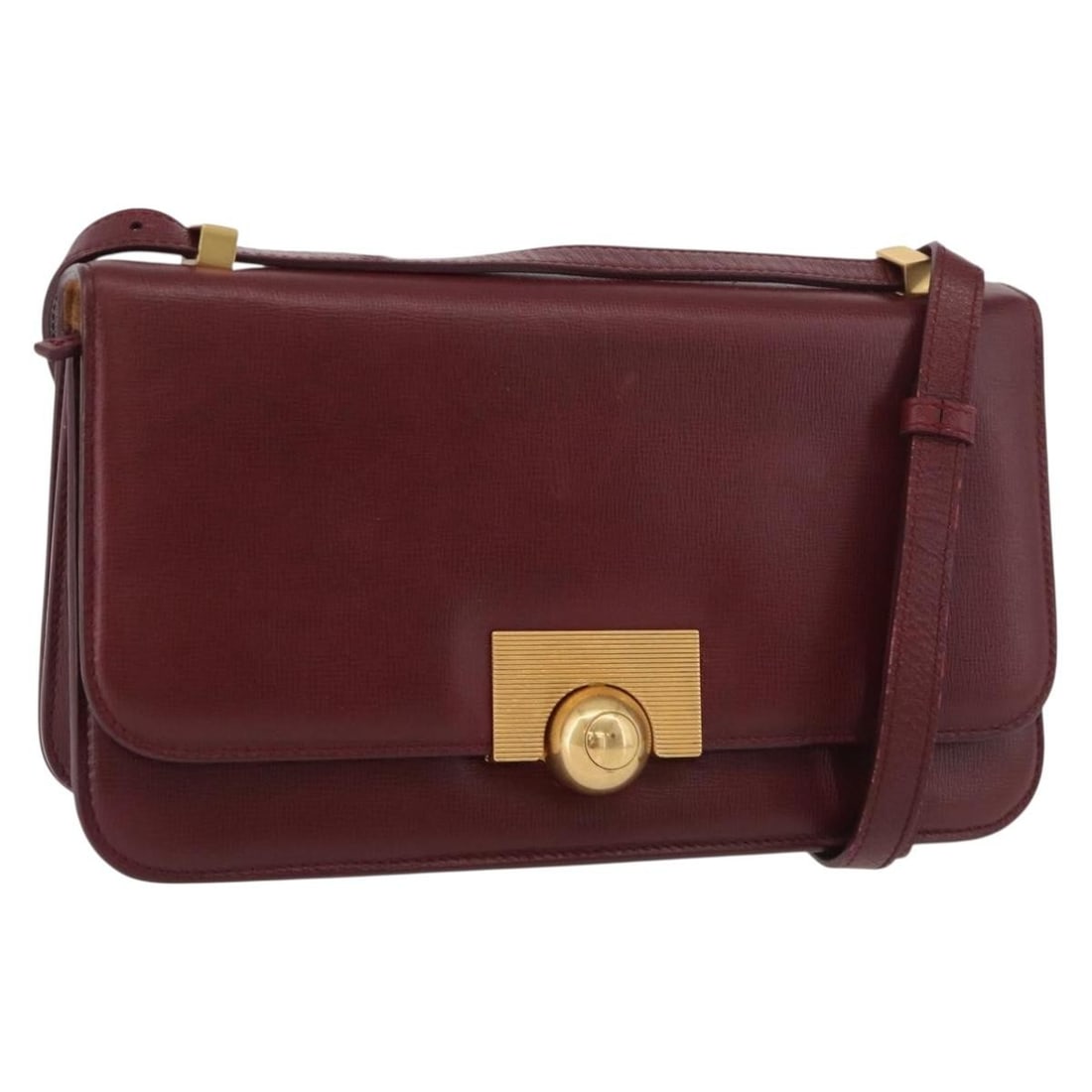 Bottega Veneta Bordeaux Gold Leather Shoulder Bag Italy: Bottega Veneta Bordeaux Gold Leather Shoulder Bag Italy This Bottega Veneta shoulder bag is crafted from leather in a bordeaux and gold color combination. Made in Italy, it features an adjustable stra