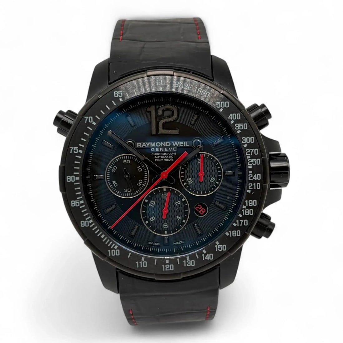 Nabucco Automatic Black Dial Titanium Steel Wristwatch by Raymond Weil 7850-BSF-05207 (1 of 4)