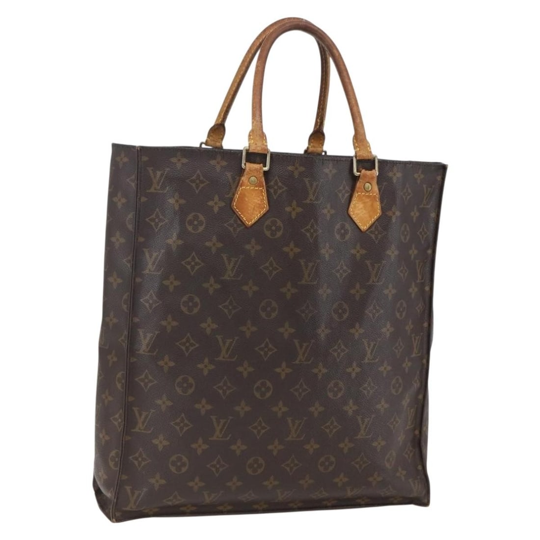 Monogram Canvas Sac Plat Tote Bag by Louis Vuitton M51140 France: Monogram Canvas Sac Plat Tote Bag by Louis Vuitton M51140 France This is a Louis Vuitton Monogram Sac Plat handbag crafted in monogram canvas. The bag features a spacious interior and classic monogram