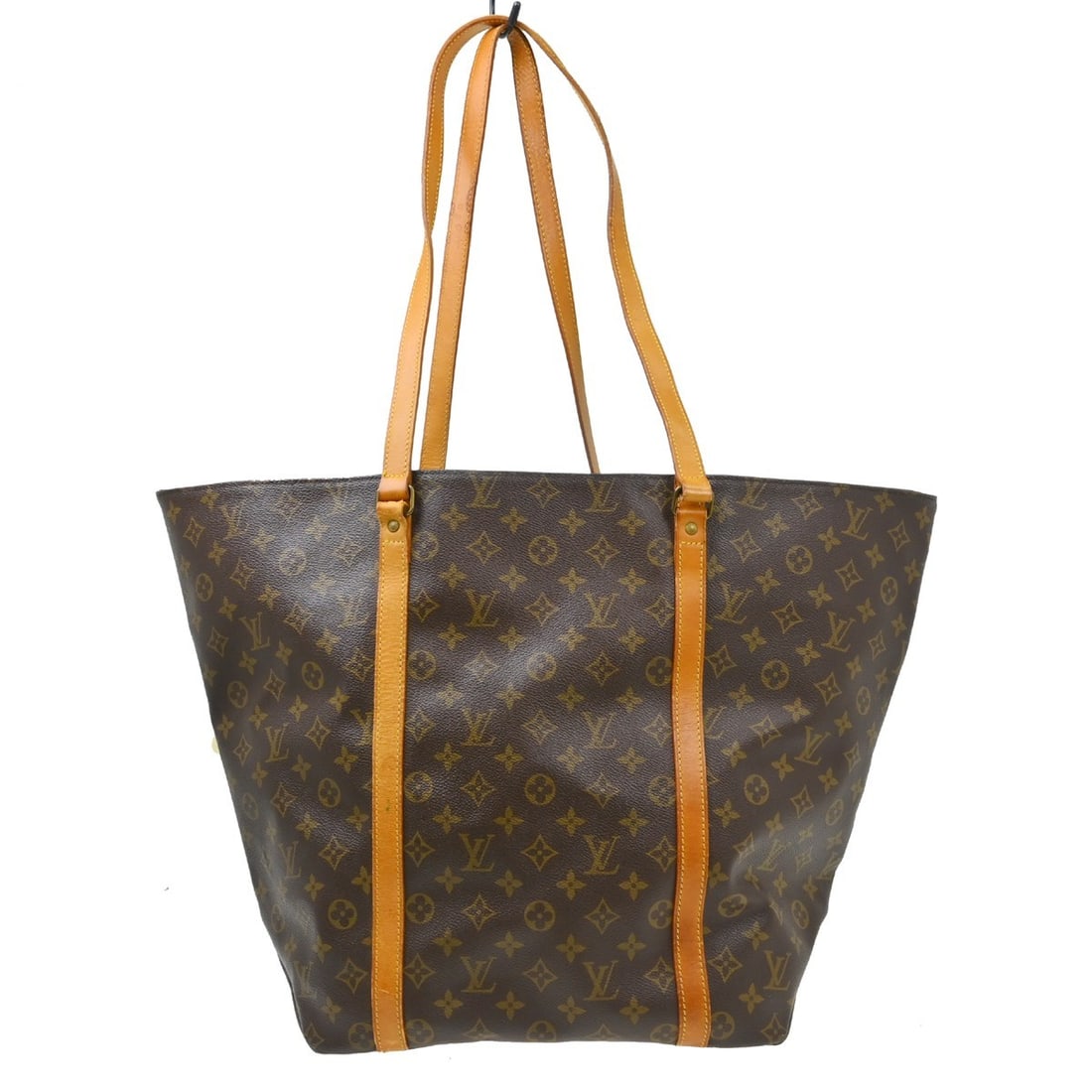Louis Vuitton Monogram Canvas Tote Bag M51108: Louis Vuitton Monogram Canvas Tote Bag M51108 This Louis Vuitton Sac Shopping shoulder tote bag features the iconic monogram canvas with beige leather double handles and gold-tone hardware. Designed i