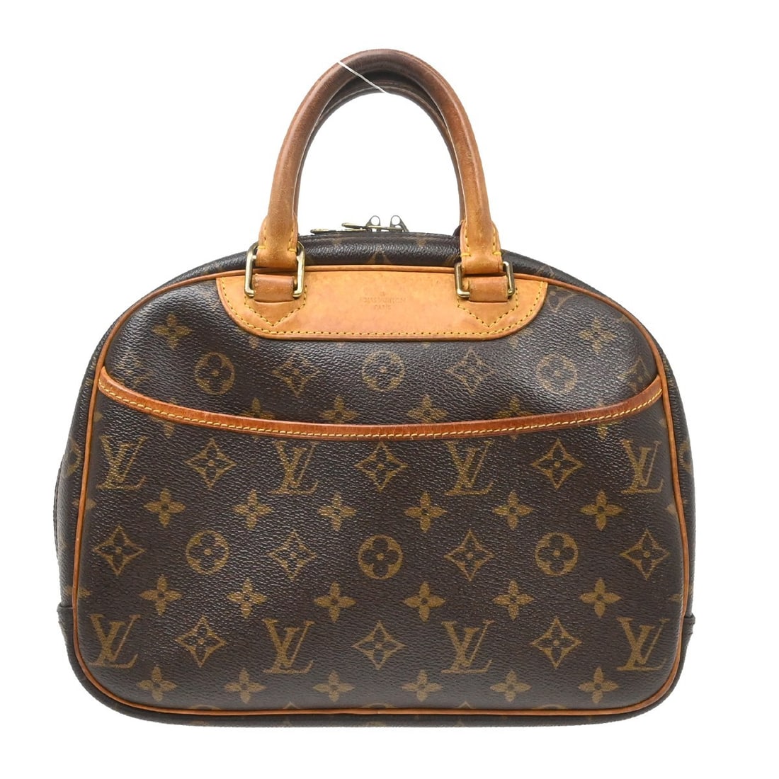 Louis Vuitton Trouville Monogram Canvas Zip Handbag Medium: Louis Vuitton Trouville Monogram Canvas Zip Handbag Medium This Louis Vuitton Trouville handbag features the iconic monogram canvas leather exterior with double brown handles and zip closure. The bag 