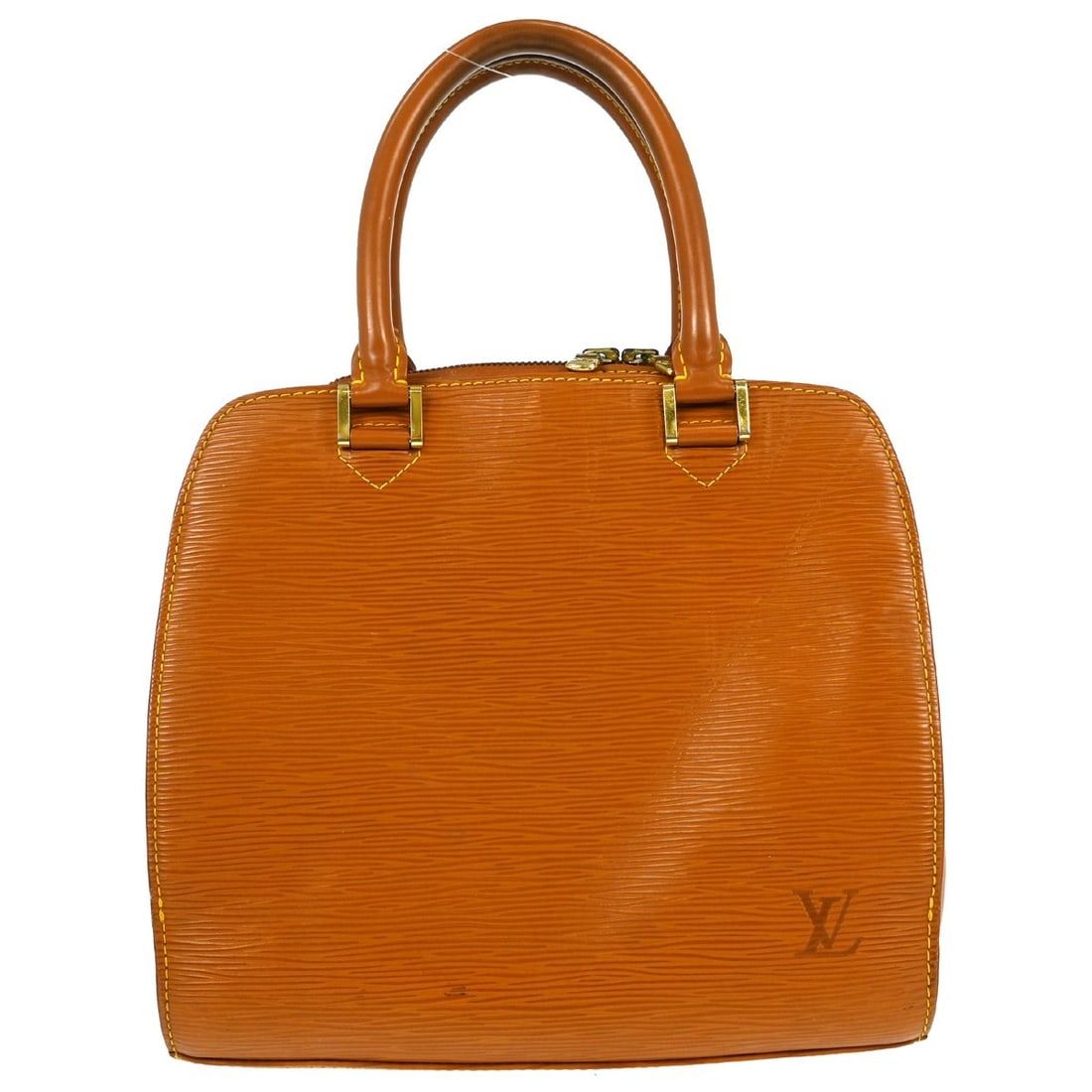 Louis Vuitton Pont Neuf Brown Epi Leather Satchel: Louis Vuitton Pont Neuf Brown Epi Leather Satchel This Louis Vuitton Pont Neuf handbag is crafted from brown Epi leather with a structured silhouette and features double handles and a secure zipper cl