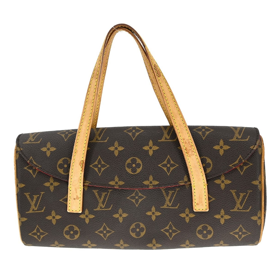 Louis Vuitton Sonatine Brown Monogram Canvas Handbag: Louis Vuitton Sonatine Brown Monogram Canvas Handbag The Louis Vuitton Sonatine Handbag is crafted from the brand's iconic monogram canvas in brown and features leather accents. Designed for women, th