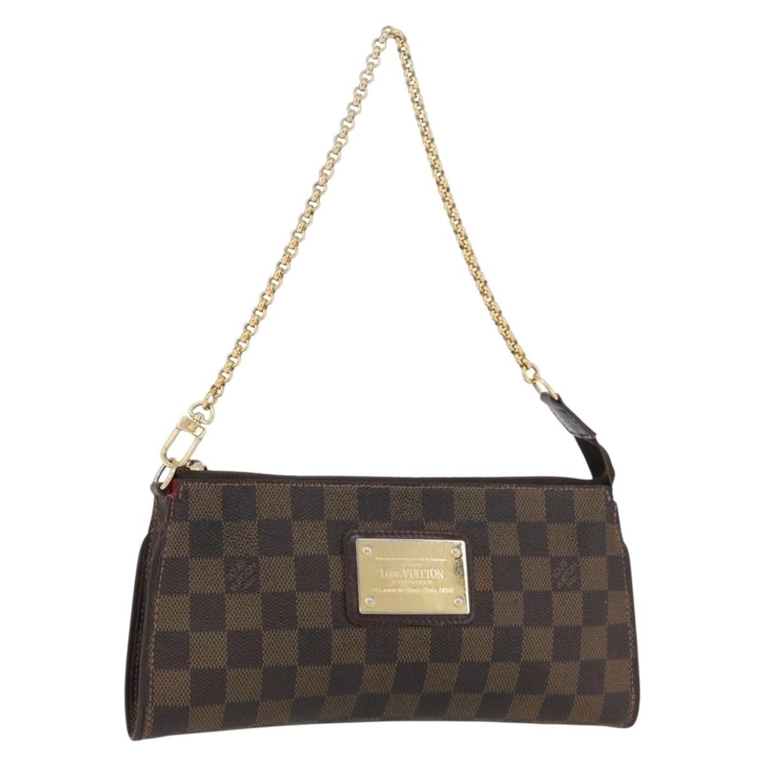 Louis Vuitton Damier Ebene Canvas Sophie Pouch N51135 Two Way Bag: Louis Vuitton Damier Ebene Canvas Sophie Pouch N51135 Two Way Bag This Louis Vuitton Damier Ebene Sophie pouch is crafted from signature Damier Ebene canvas and designed for women. The item is heavily