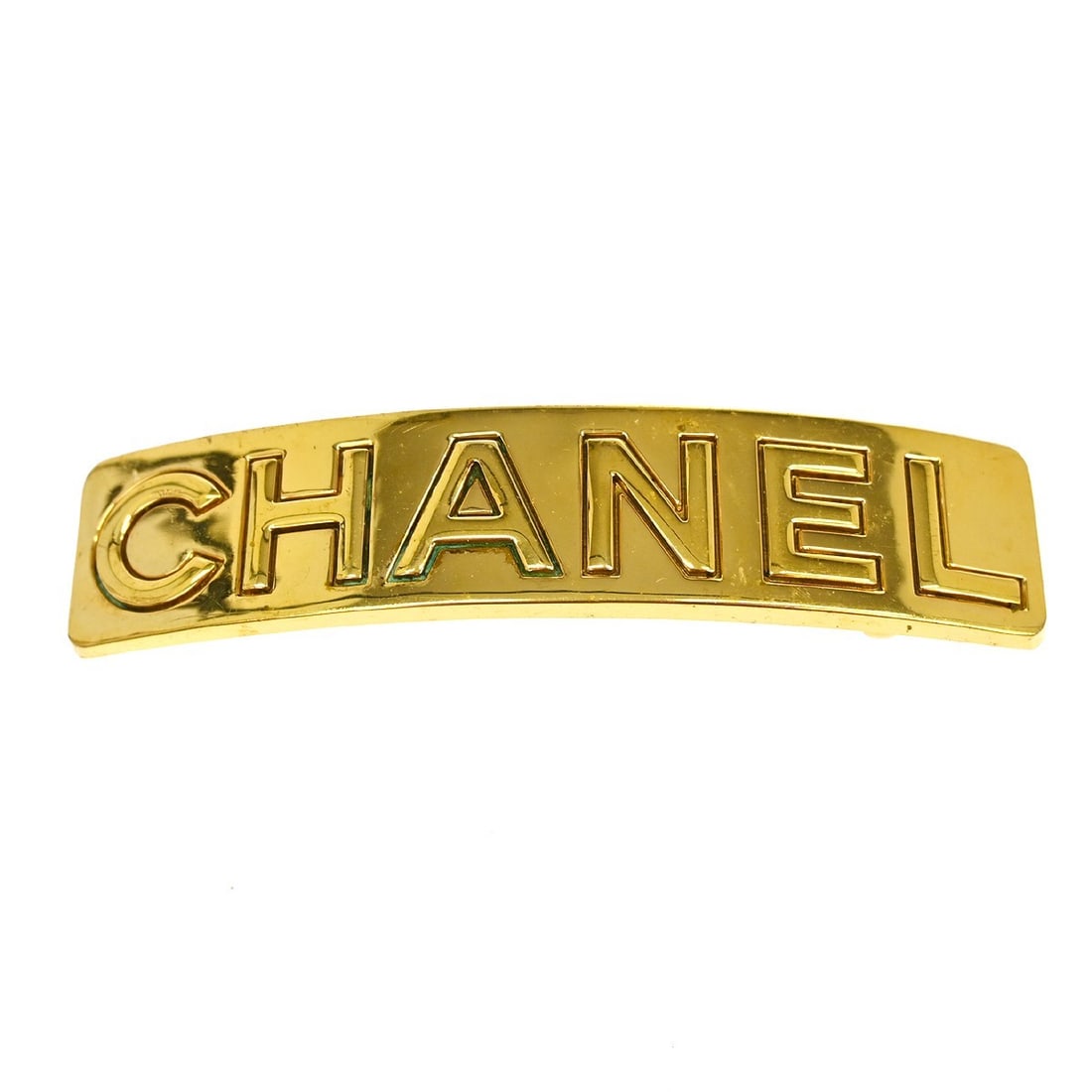 Gold Tone Barrette for Women by Chanel: Gold Tone Barrette for Women by Chanel This Chanel barrette is designed for women and features a stylish gold-tone finish, making it a chic accessory suitable for casual occasions. Crafted to compleme
