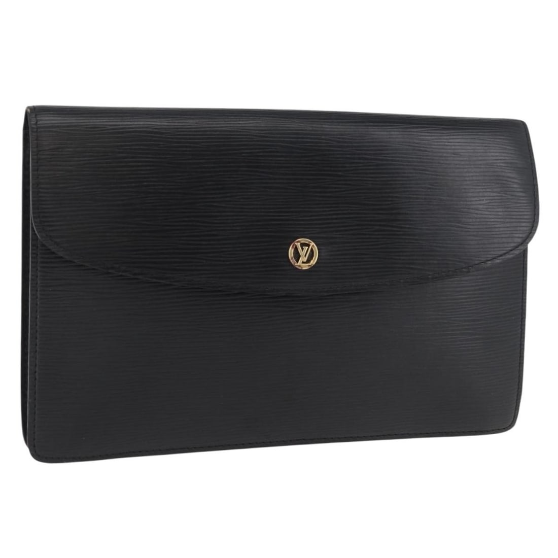 Louis Vuitton Epi Leather Montaigne 27 Black Clutch Bag: Louis Vuitton Epi Leather Montaigne 27 Black Clutch Bag This Louis Vuitton Epi Montaigne 27 clutch bag features a classic black Epi leather exterior, designed for a sophisticated and timeless look. Ma
