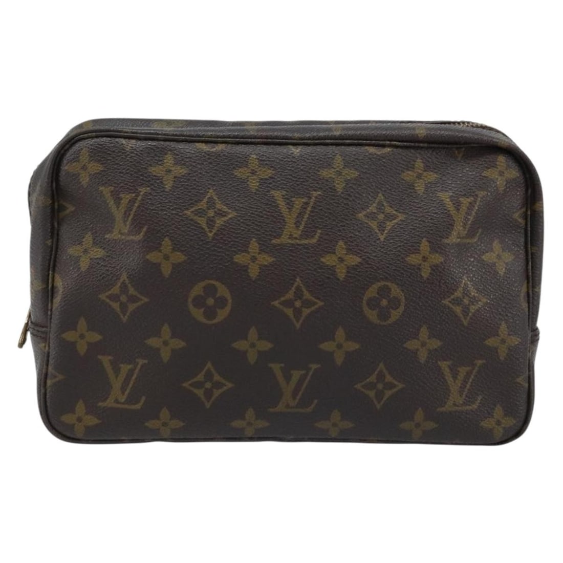 Louis Vuitton Monogram Trousse Toilette Canvas Cosmetics Bag Brown 23cm: Louis Vuitton Monogram Trousse Toilette Canvas Cosmetics Bag Brown 23cm This Louis Vuitton Trousse Toilette features the iconic Monogram canvas in brown and is designed for women. The bag shows signs 