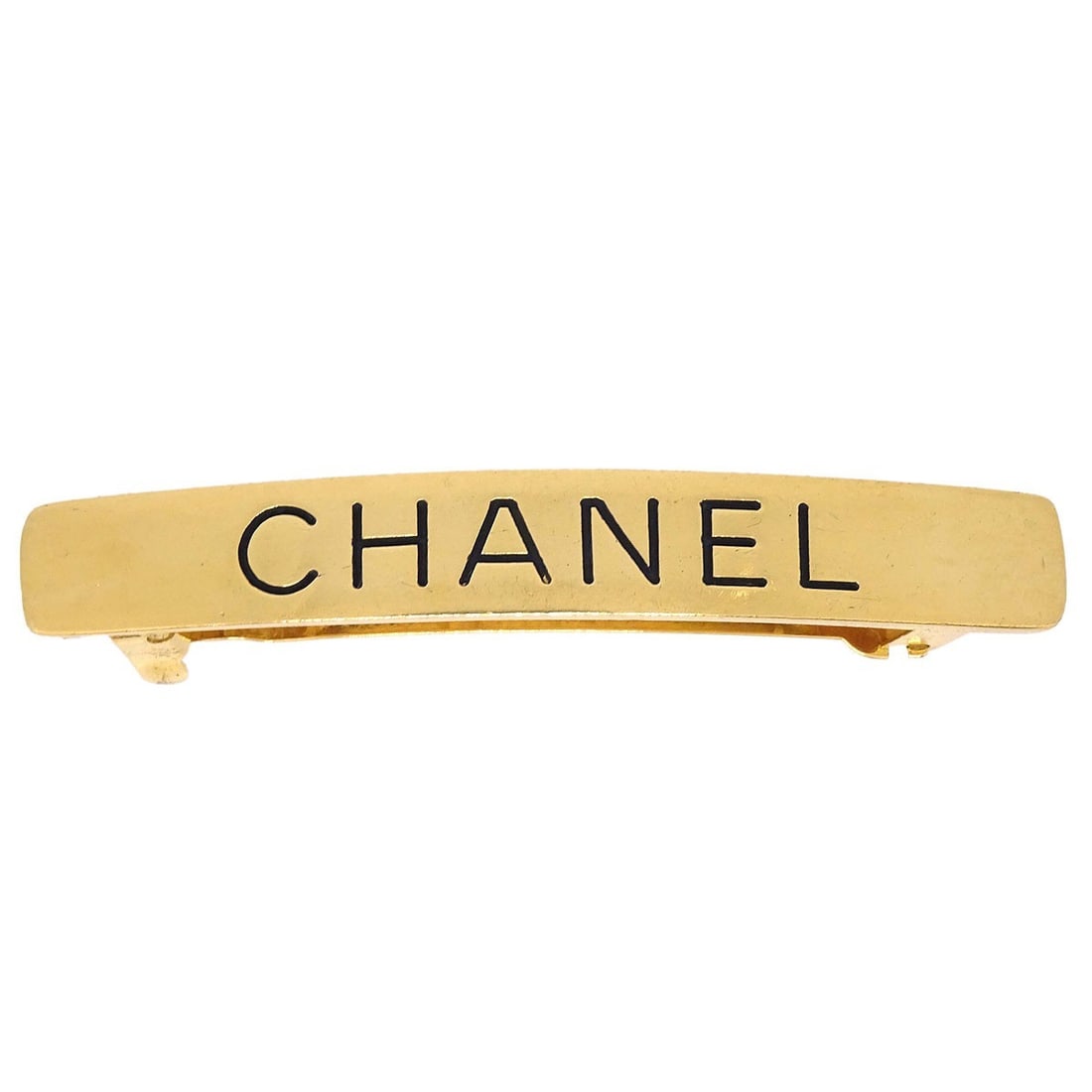 CHANEL Gold Tone Women Barrette 96A: CHANEL Gold Tone Women Barrette 96A This Chanel barrette is a stylish hair accessory designed for women. Featuring a gold-tone finish, it is suitable for all hair types and ideal for casual occasions.