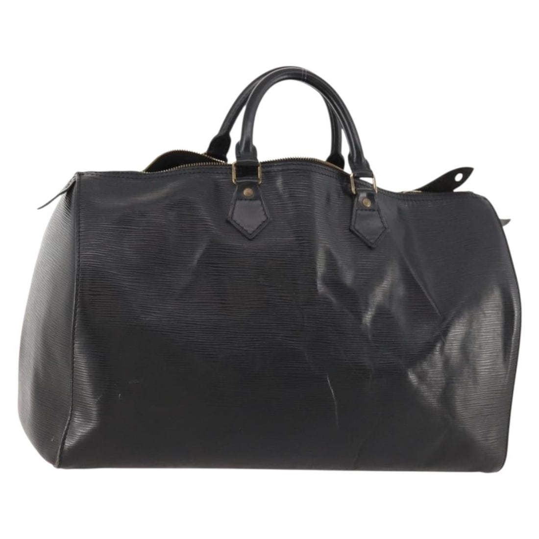 Louis Vuitton Epi Leather Speedy 40 Black Handbag M42982 for Women: Louis Vuitton Epi Leather Speedy 40 Black Handbag M42982 for Women This Louis Vuitton Epi Speedy 40 handbag features black Epi leather and is designed for women. It is a pre-owned item with heavy use,
