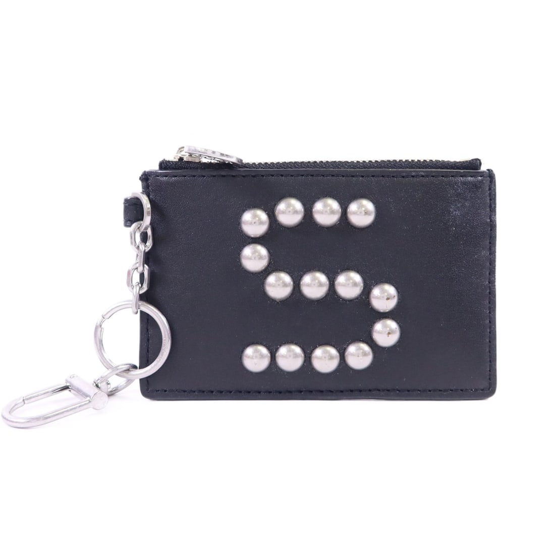 Black and White Calfskin Card Case by Tory Burch SHW: Black and White Calfskin Card Case by Tory Burch SHW This Tory Burch card case is crafted from black calfskin leather and features silver tone hardware. It is designed for organizing cards and is size