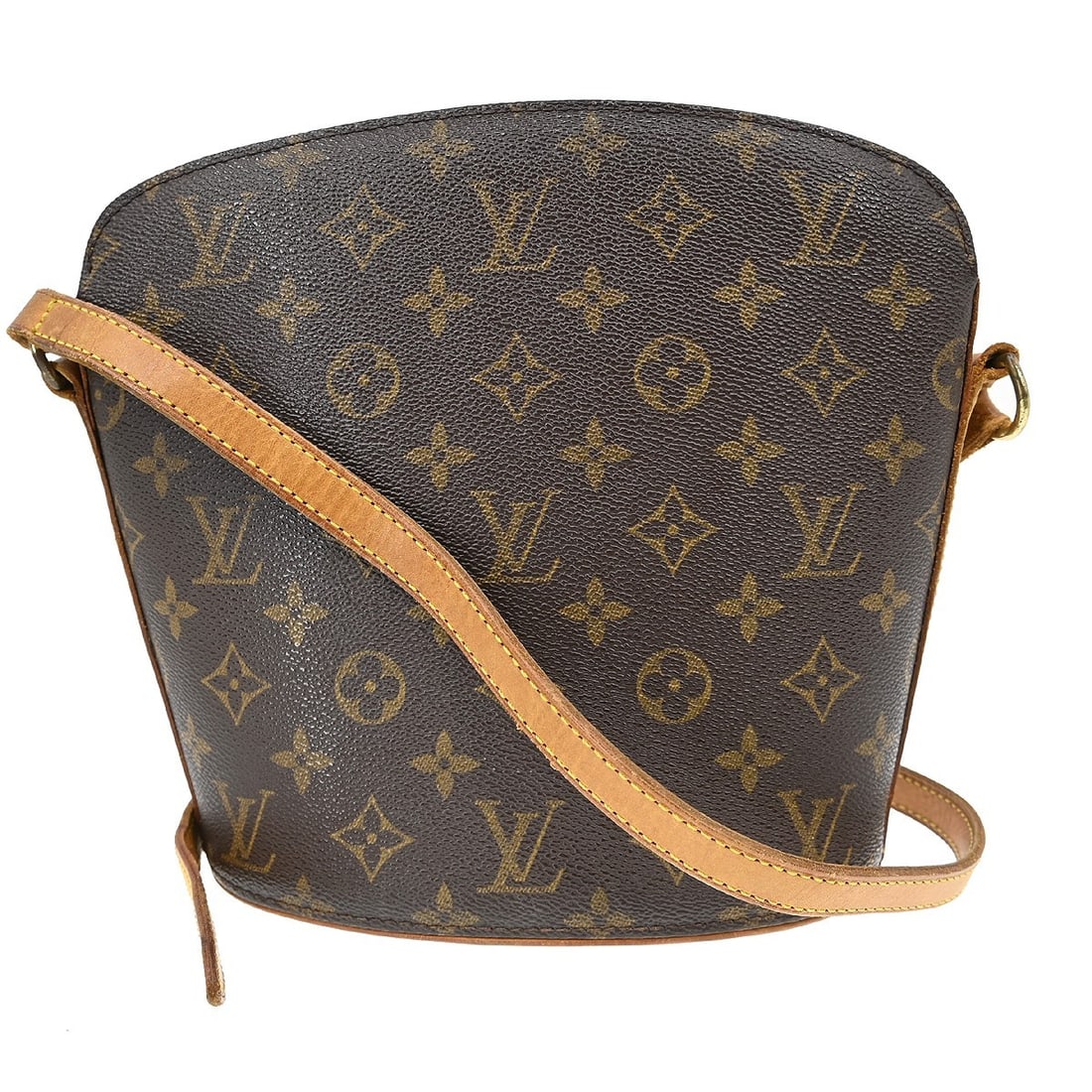 Louis Vuitton Drouot Monogram Crossbody Bag M51290: Louis Vuitton Drouot Monogram Crossbody Bag M51290 This Louis Vuitton Drouot shoulder bag features the iconic monogram canvas and leather exterior, complemented by a beige adjustable crossbody strap. 