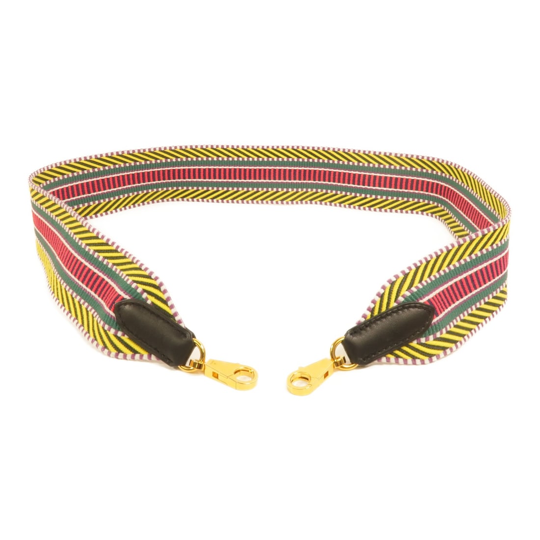 Hermes Sangle Cavale multicolor canvas shoulder strap GHW: Hermes Sangle Cavale multicolor canvas shoulder strap GHW This Hermes Sangle Cavale shoulder strap is crafted from multicolor canvas and features gold-tone hardware. Designed for women, it offers both