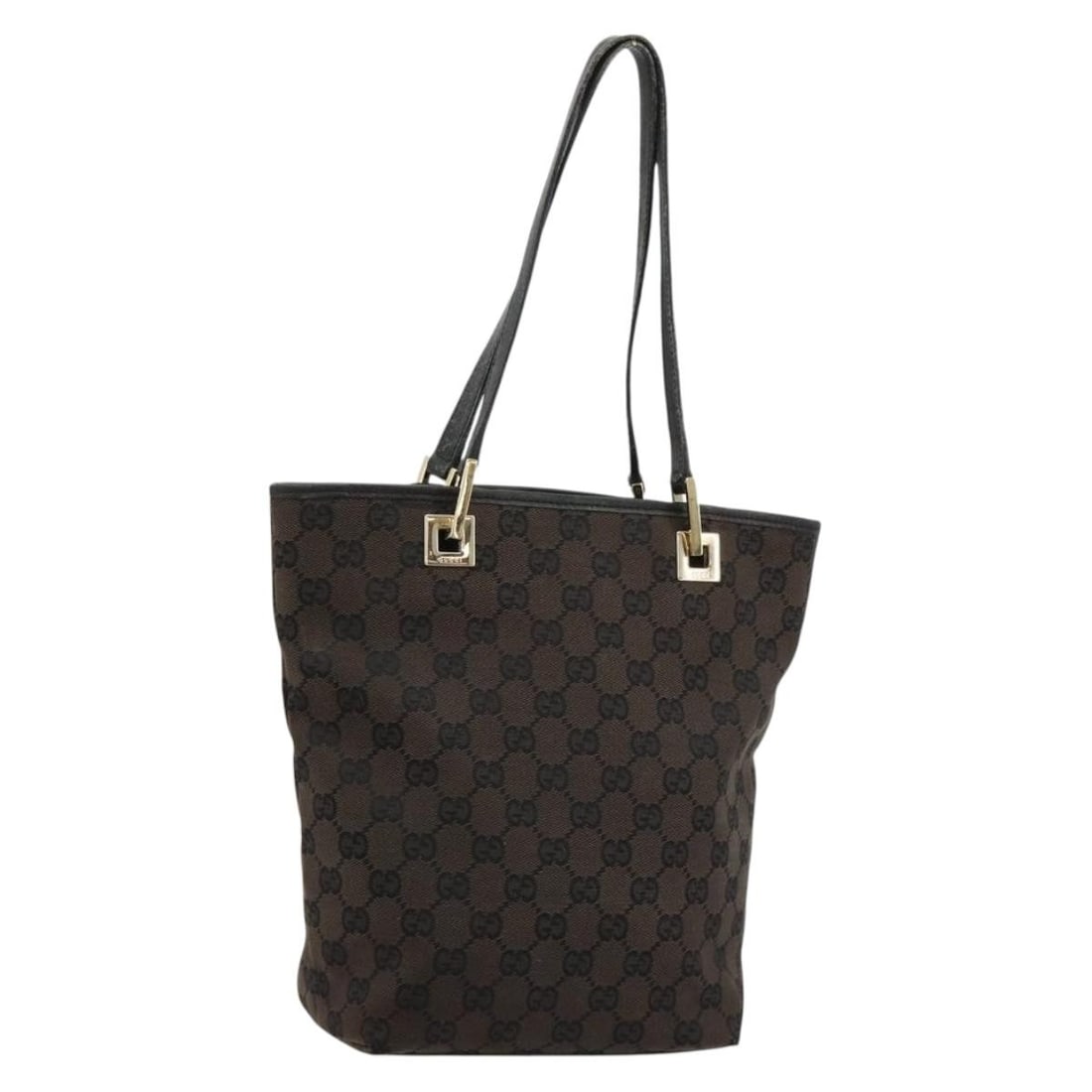 Gucci GG Canvas Black Gold Handbag 002 1099 Italy: Gucci GG Canvas Black Gold Handbag 002 1099 Italy This is a Gucci GG Canvas hand bag in black and gold, crafted in Italy. The bag features the iconic GG canvas exterior, complemented by gold-tone acce