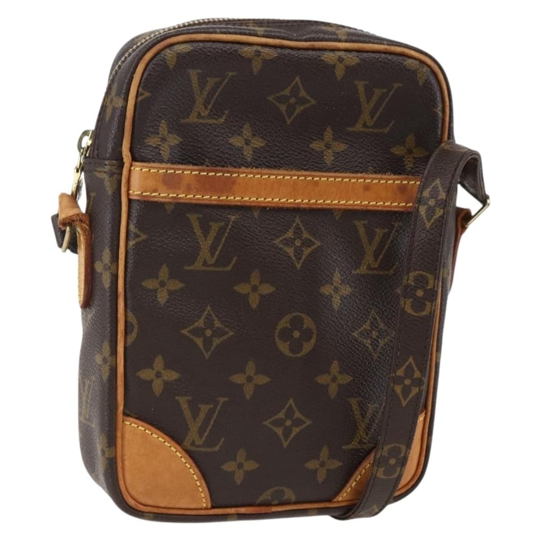 Louis Vuitton Danube Monogram Canvas Shoulder Bag M45266 France: Louis Vuitton Danube Monogram Canvas Shoulder Bag M45266 France This Louis Vuitton Monogram Danube Shoulder Bag features the iconic monogram canvas exterior and is designed for women. The bag is made 