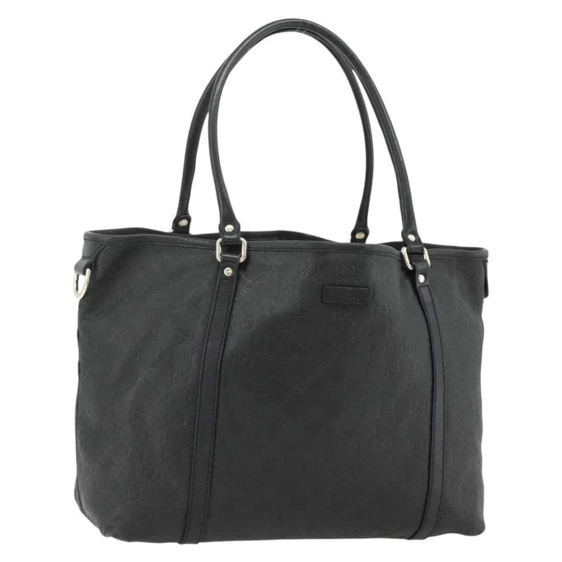 Black Gold Gucci GG Canvas Leather Tote 197953: Black Gold Gucci GG Canvas Leather Tote 197953 This GUCCI GG Canvas Guccissima tote bag features a black and gold color scheme with leather and GG canvas materials. Designed for women, the bag is made