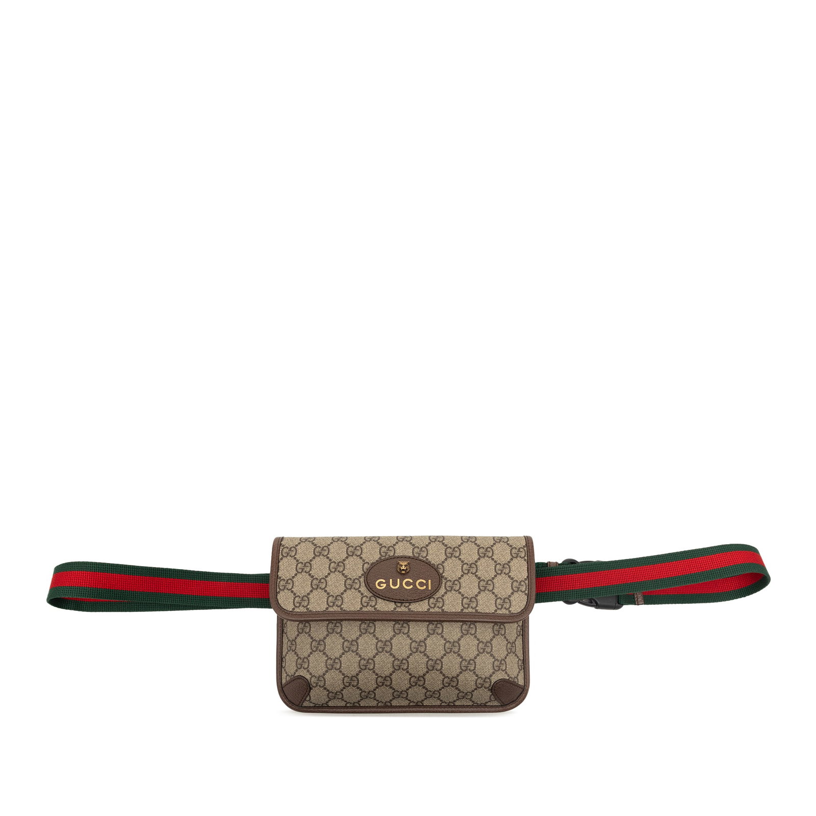 Gucci Neo Vintage GG Supreme belt bag: Gucci Neo Vintage GG Supreme belt bag This Gucci GG Supreme Web Neo Vintage Belt Bag is crafted from coated canvas with leather trim and features an adjustable flat web waist strap. The bag has a fron