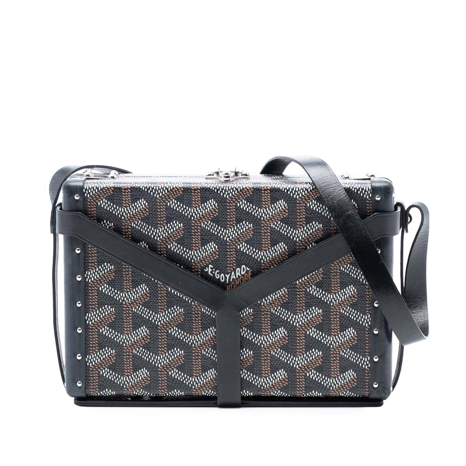 Goyard Goyardine Minaudiere Trunk Bag Black Coated Canvas with Leather Trim (1 of 7)