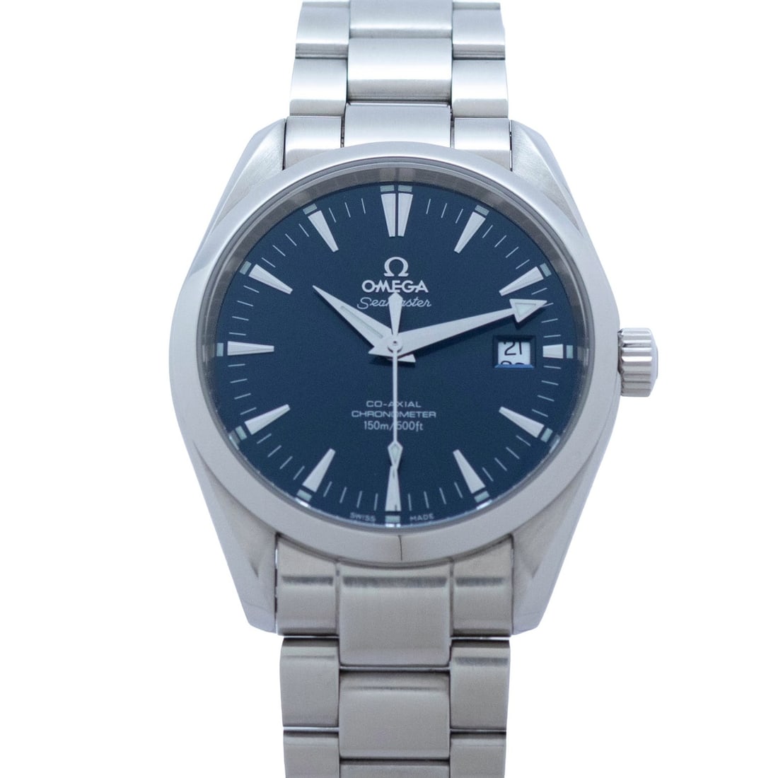 Omega Seamaster Aqua Terra Men's Automatic Blue Dial 38mm Watch: Omega Seamaster Aqua Terra Men's Automatic Blue Dial 38mm Watch This Omega Seamaster Aqua Terra 2503.80 is a men's automatic wristwatch featuring a blue dial and a 38mm case. Crafted in Switzerland, t