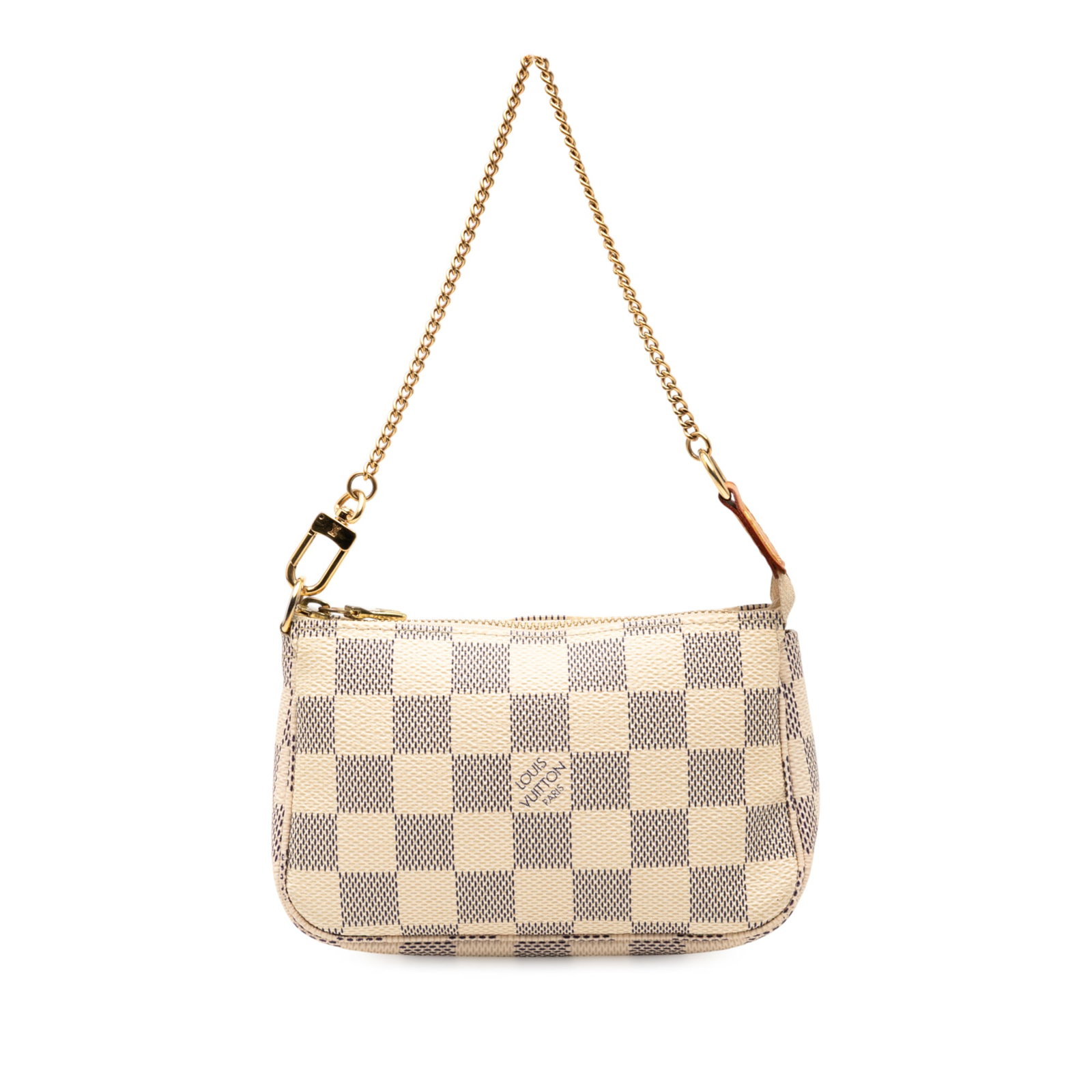 Louis Vuitton Damier Azur Mini Pochette Accessoires Bag: Louis Vuitton Damier Azur Mini Pochette Accessoires Bag The Louis Vuitton Damier Azur Mini Pochette Accessoires is a stylish and versatile accessory crafted from durable damier azur canvas. This mini 