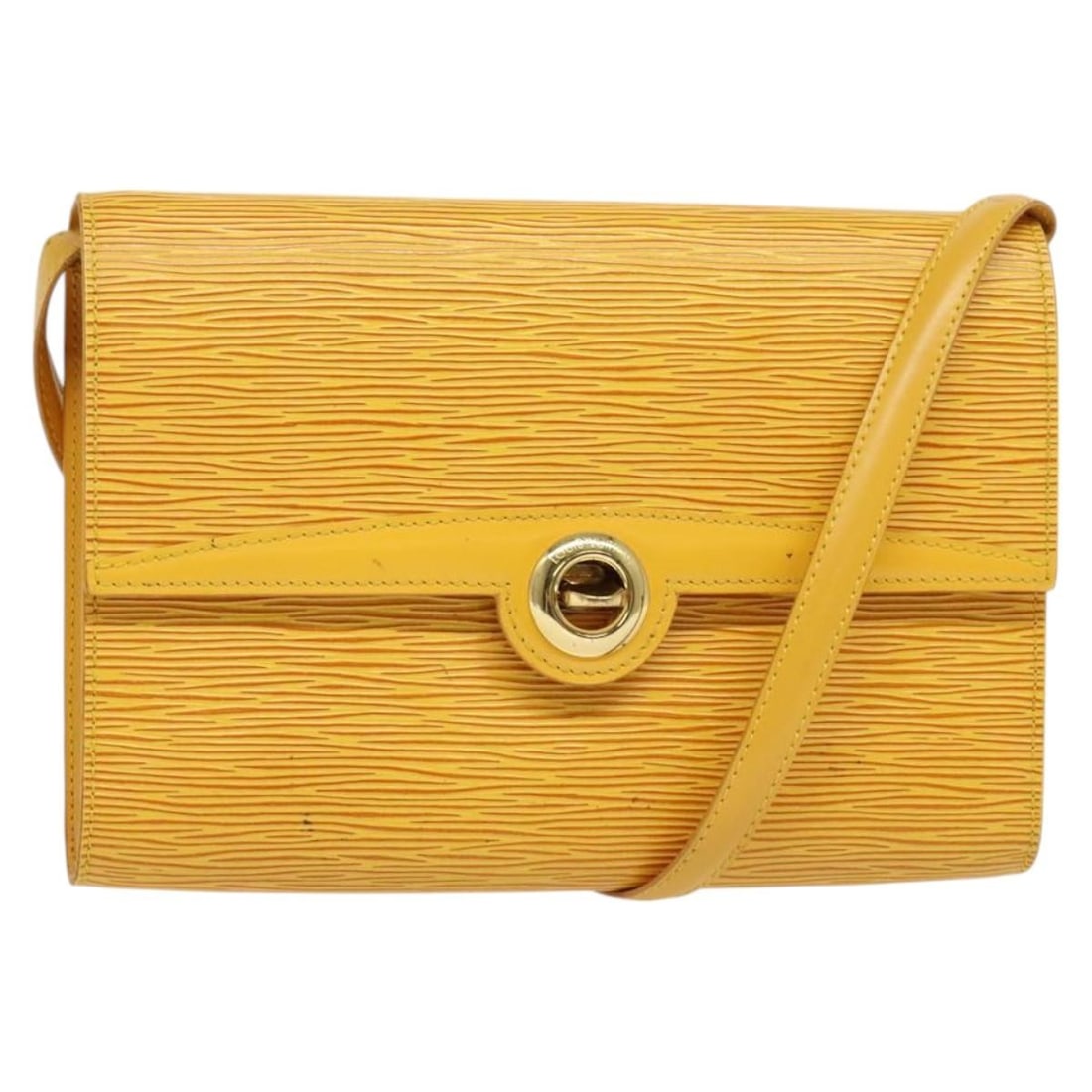 Yellow Epi Leather Louis Vuitton M52579 Women's Shoulder Bag: Yellow Epi Leather Louis Vuitton M52579 Women's Shoulder Bag This Louis Vuitton Epi Arsch shoulder bag features a yellow Epi leather exterior and is designed for women. The bag has an approximate heig