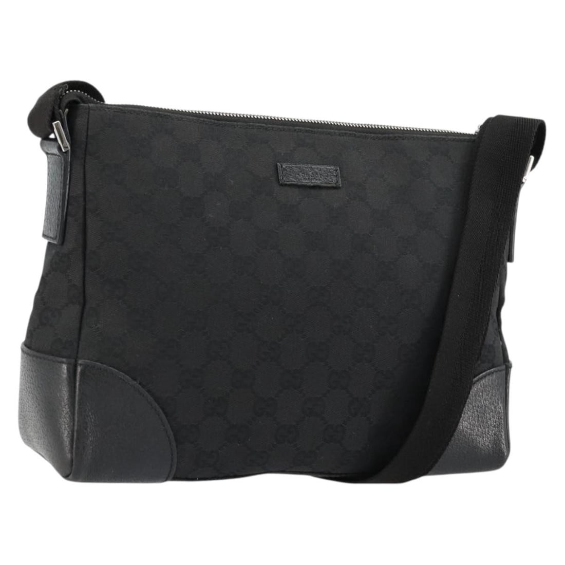Gucci GG Canvas Black Silver Shoulder Bag 114273: Gucci GG Canvas Black Silver Shoulder Bag 114273 This GUCCI GG Canvas Shoulder Bag features a black and silver color scheme and is crafted from signature GG Canvas material. Designed for women, the ba