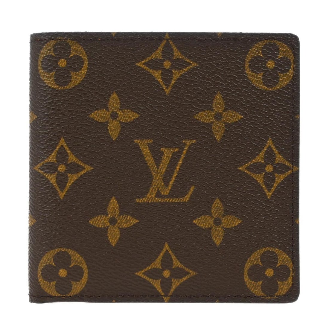 Louis Vuitton Monogram Canvas Folding Wallet M61665 Brown: Louis Vuitton Monogram Canvas Folding Wallet M61665 Brown This Louis Vuitton Porte Billet Cartes Credit Monnaie Wallet showcases a classic brown monogram canvas design, exuding luxury and sophisticati