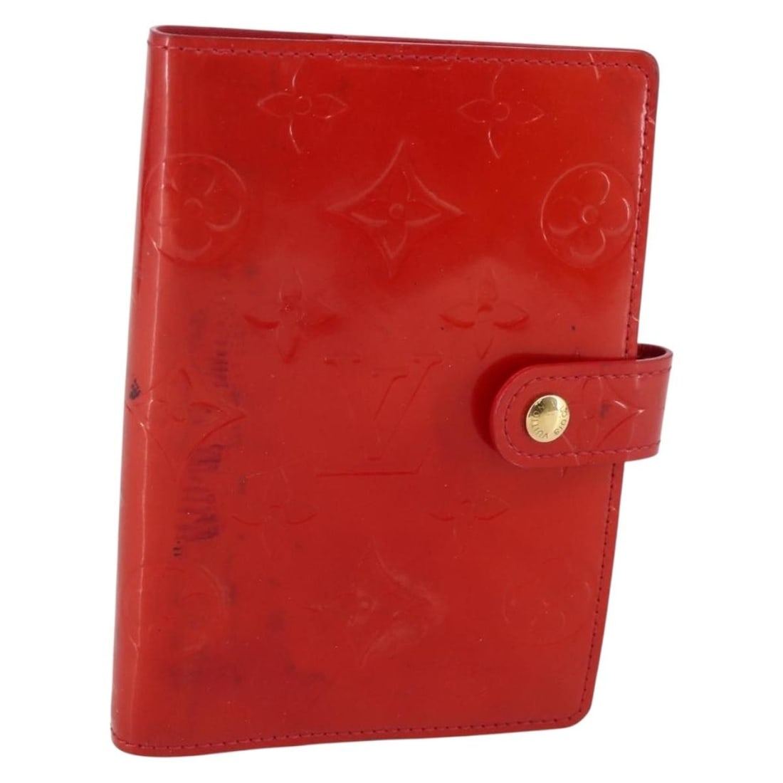 Louis Vuitton Monogram Vernis Agenda PM Planner Cover R21003 Rouge Patent Leather: Louis Vuitton Monogram Vernis Agenda PM Planner Cover R21003 Rouge Patent Leather This authentic LOUIS VUITTON Monogram Vernis Agenda PM Planner Cover in a striking Rouge color is a stylish and practi