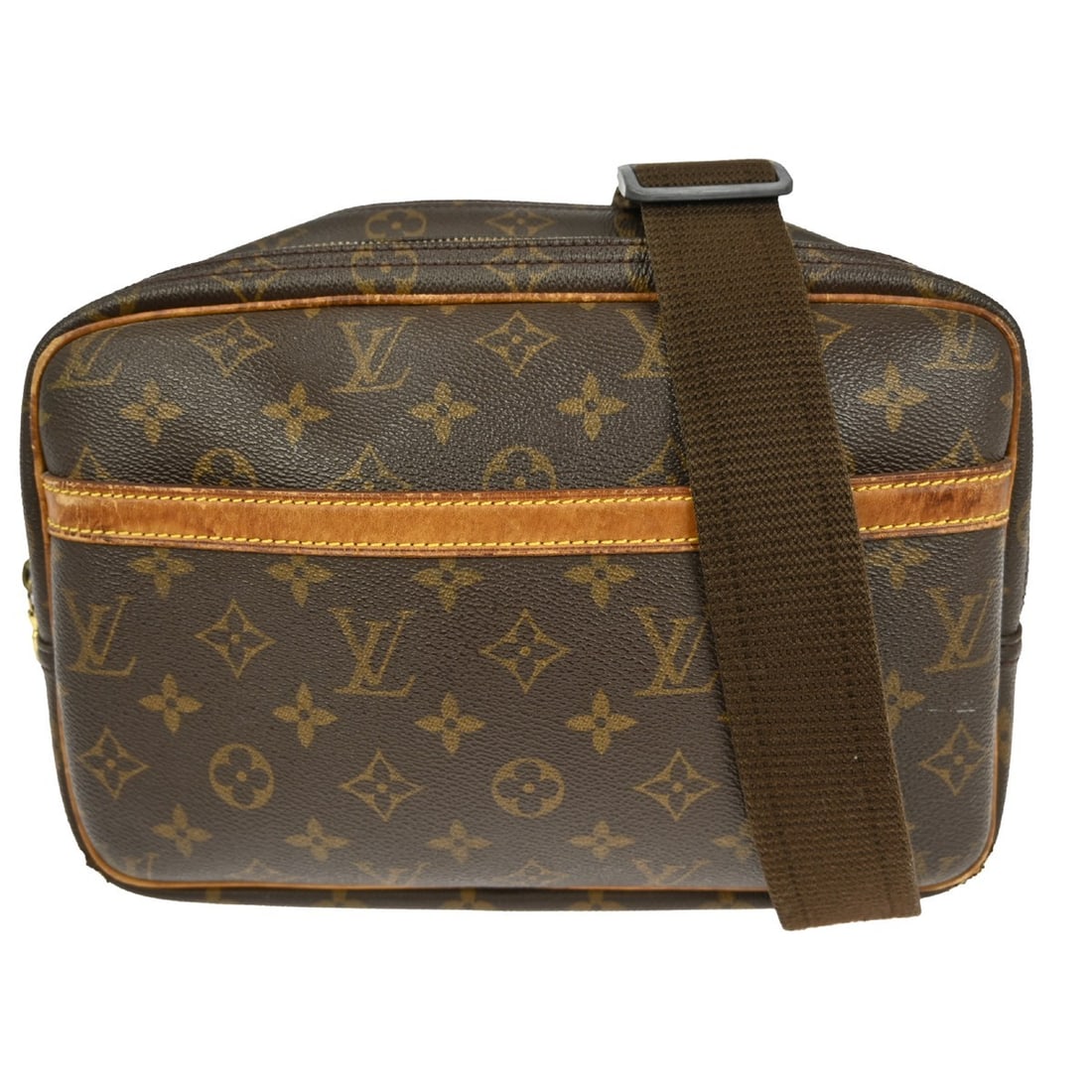 Louis Vuitton Reporter PM Monogram Canvas Crossbody Bag M45254: Louis Vuitton Reporter PM Monogram Canvas Crossbody Bag M45254 This Louis Vuitton Reporter PM messenger shoulder bag features the iconic Monogram canvas leather exterior with brown accents and an ivor