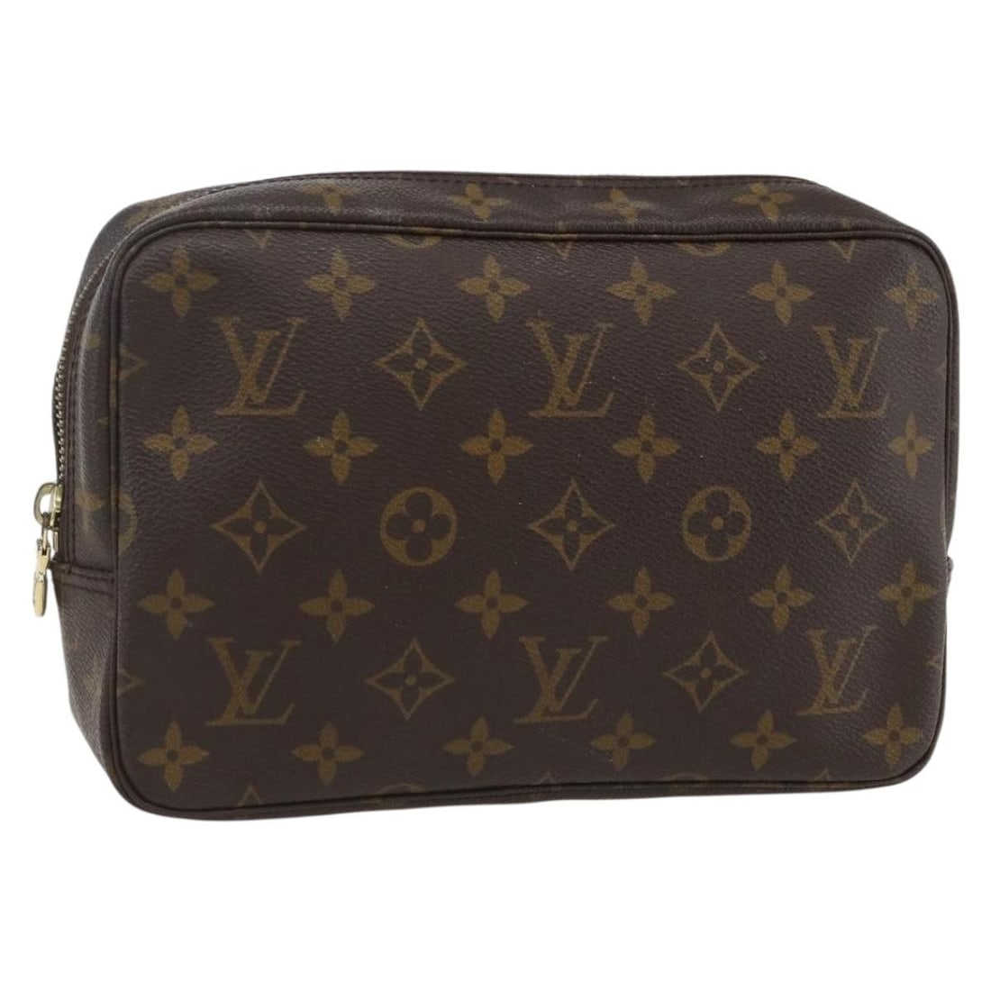 Louis Vuitton Monogram Canvas Trousse Toilette 23 Clutch Bag M47524 France: Louis Vuitton Monogram Canvas Trousse Toilette 23 Clutch Bag M47524 France This Louis Vuitton Monogram Trousse Toilette 23 clutch bag is crafted from signature monogram canvas and was made in France. 