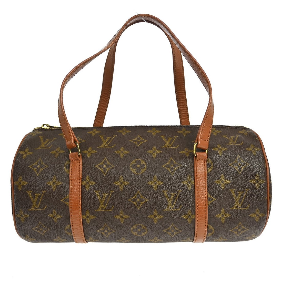 Louis Vuitton Papillon 30 Monogram Canvas Zip Handbag: Louis Vuitton Papillon 30 Monogram Canvas Zip Handbag This is a Louis Vuitton Papillon 30 handbag crafted in the signature monogram canvas with brown leather double handles. The bag features a zip clo