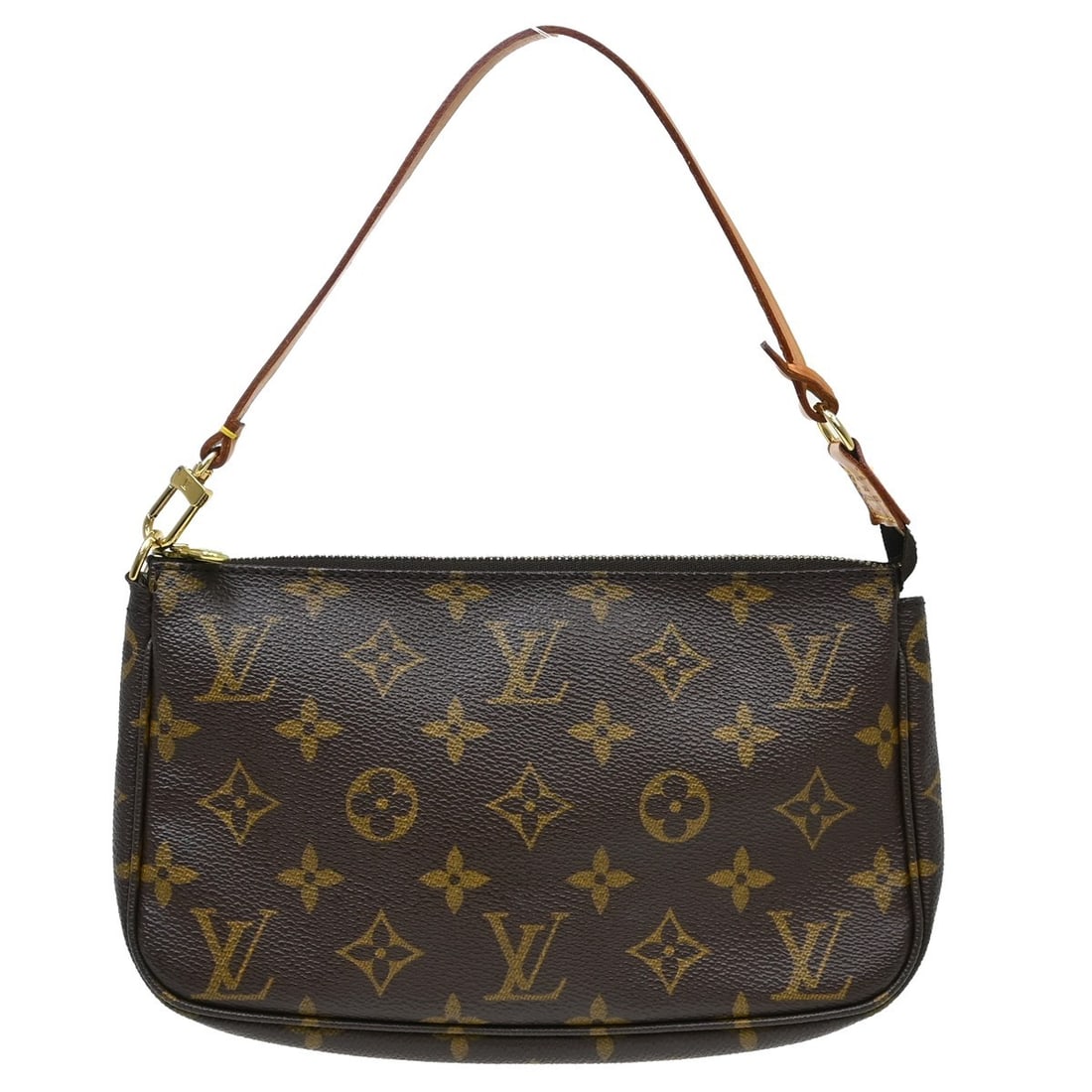 Louis Vuitton Monogram Pochette Accessoires Brown Canvas Pouch M51980: Louis Vuitton Monogram Pochette Accessoires Brown Canvas Pouch M51980 This Louis Vuitton Monogram Pochette Accessoires handbag features the iconic monogram canvas leather in a classic brown color. Des