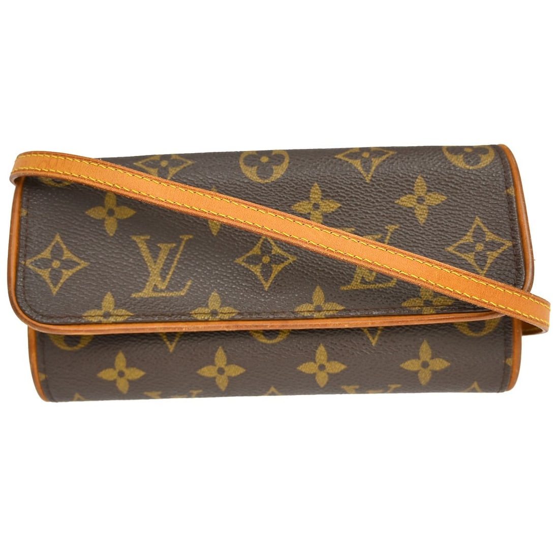 Louis Vuitton Monogram Pochette Twin PM Shoulder Bag M51854: Louis Vuitton Monogram Pochette Twin PM Shoulder Bag M51854 This Louis Vuitton Pochette Twin PM shoulder bag features the iconic monogram canvas leather exterior with a classic brown color. The bag ha