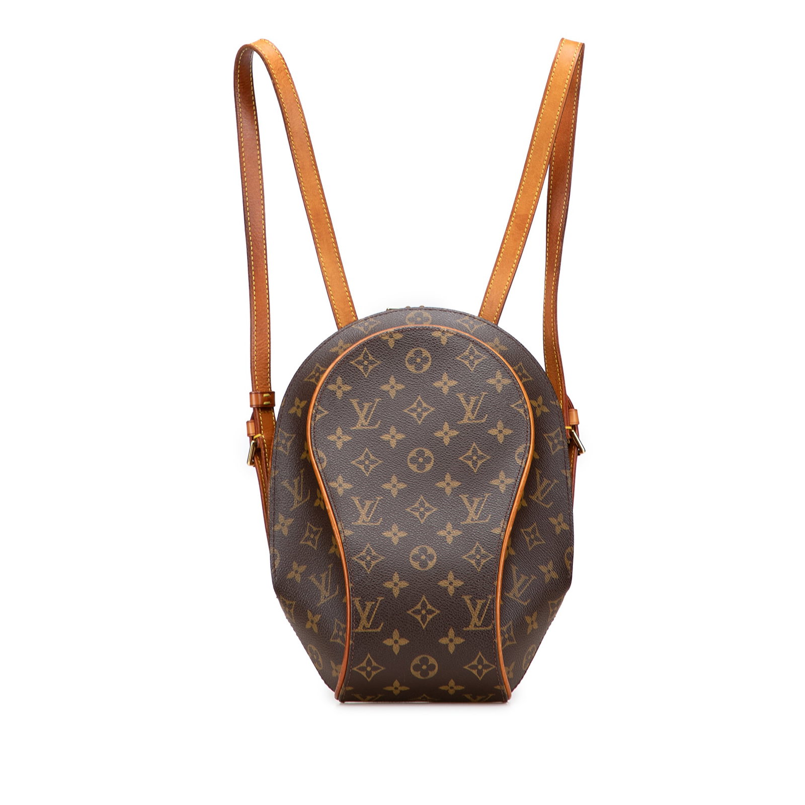 Louis Vuitton Ellipse Monogram Canvas Backpack with Vachetta Leather Trim: Louis Vuitton Ellipse Monogram Canvas Backpack with Vachetta Leather Trim The Louis Vuitton Monogram Ellipse Backpack is a stylish and functional accessory crafted from monogram canvas with vachetta l