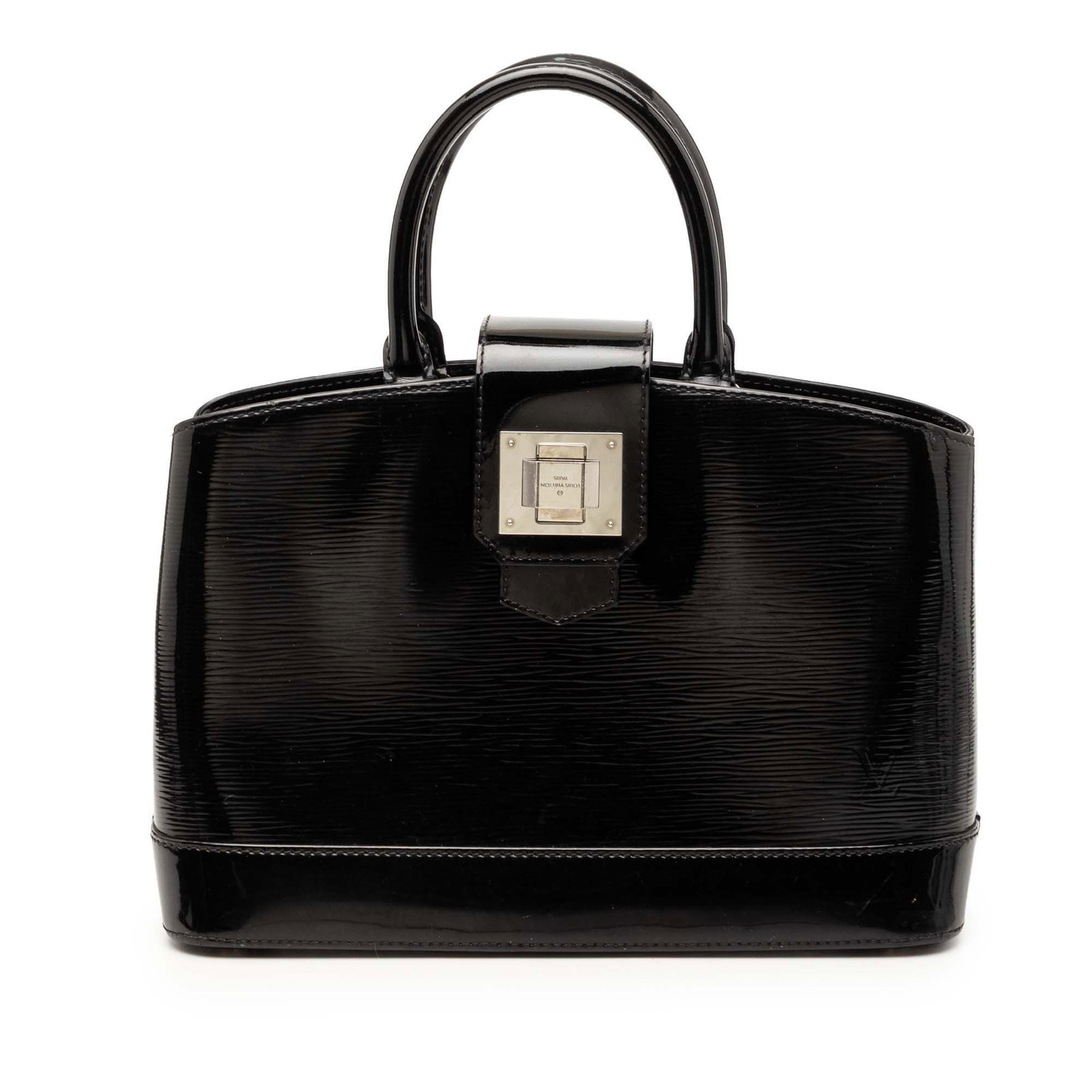 Louis Vuitton Mirabeau PM Black Electric Epi Leather Handbag: Louis Vuitton Mirabeau PM Black Electric Epi Leather Handbag The Louis Vuitton Electric Epi Mirabeau PM is crafted from Epi leather in black and features rolled handles, an open top with a flat strap 