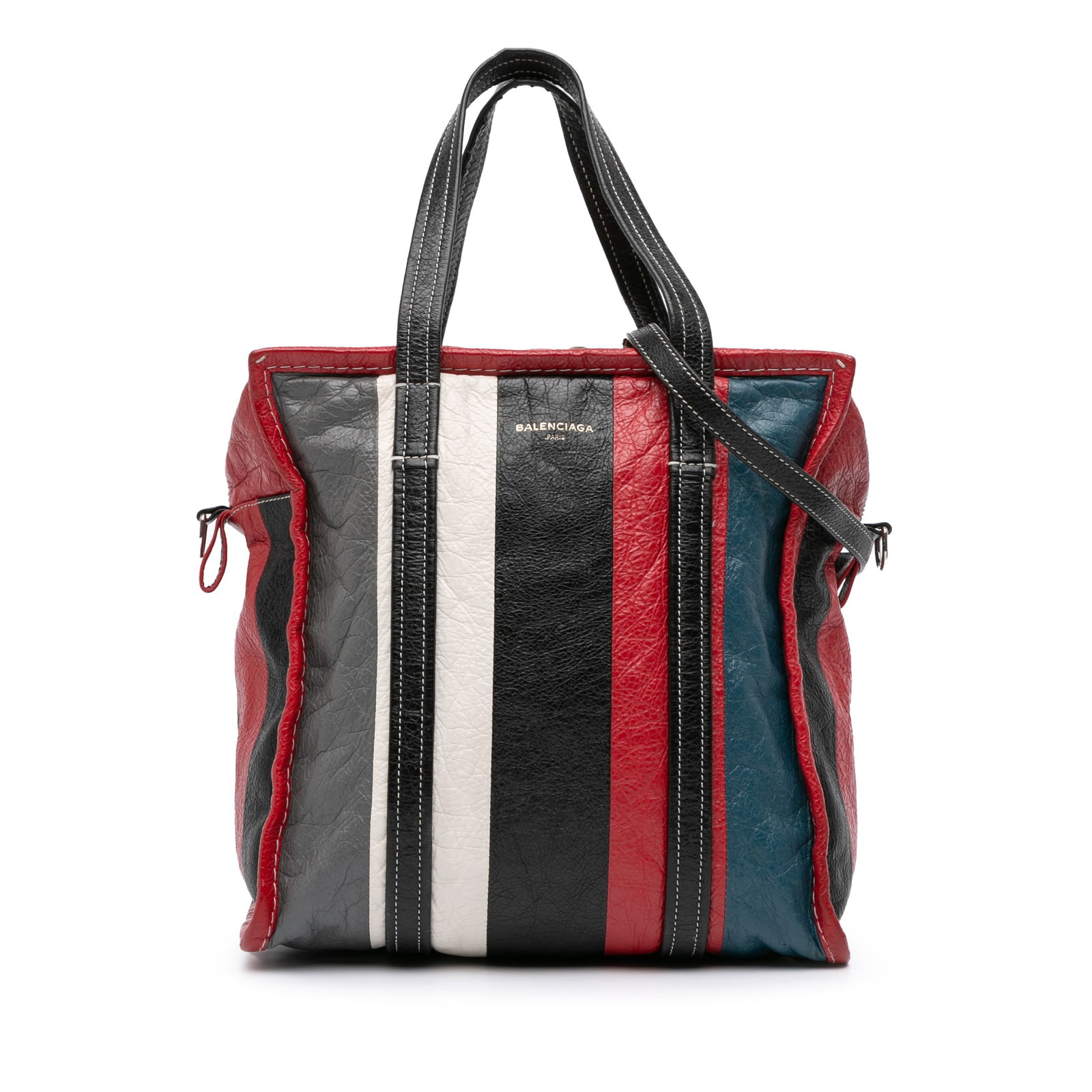 Balenciaga S Lambskin Bazar Shopper Satchel Red Leather (1 of 10)
