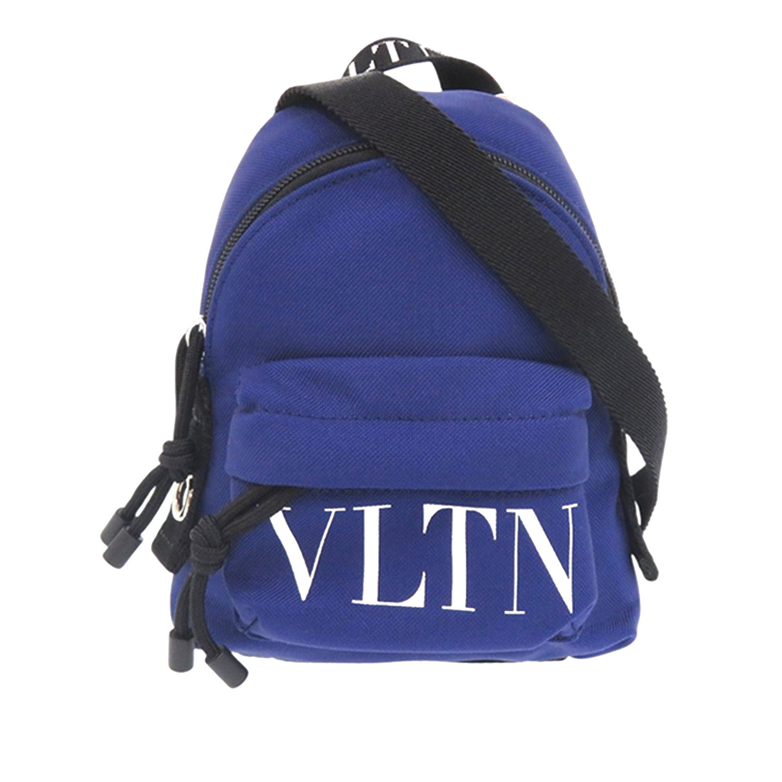 Valentino VLTN Mini Blue Canvas Convertible Backpack with Adjustable Straps (1 of 12)
