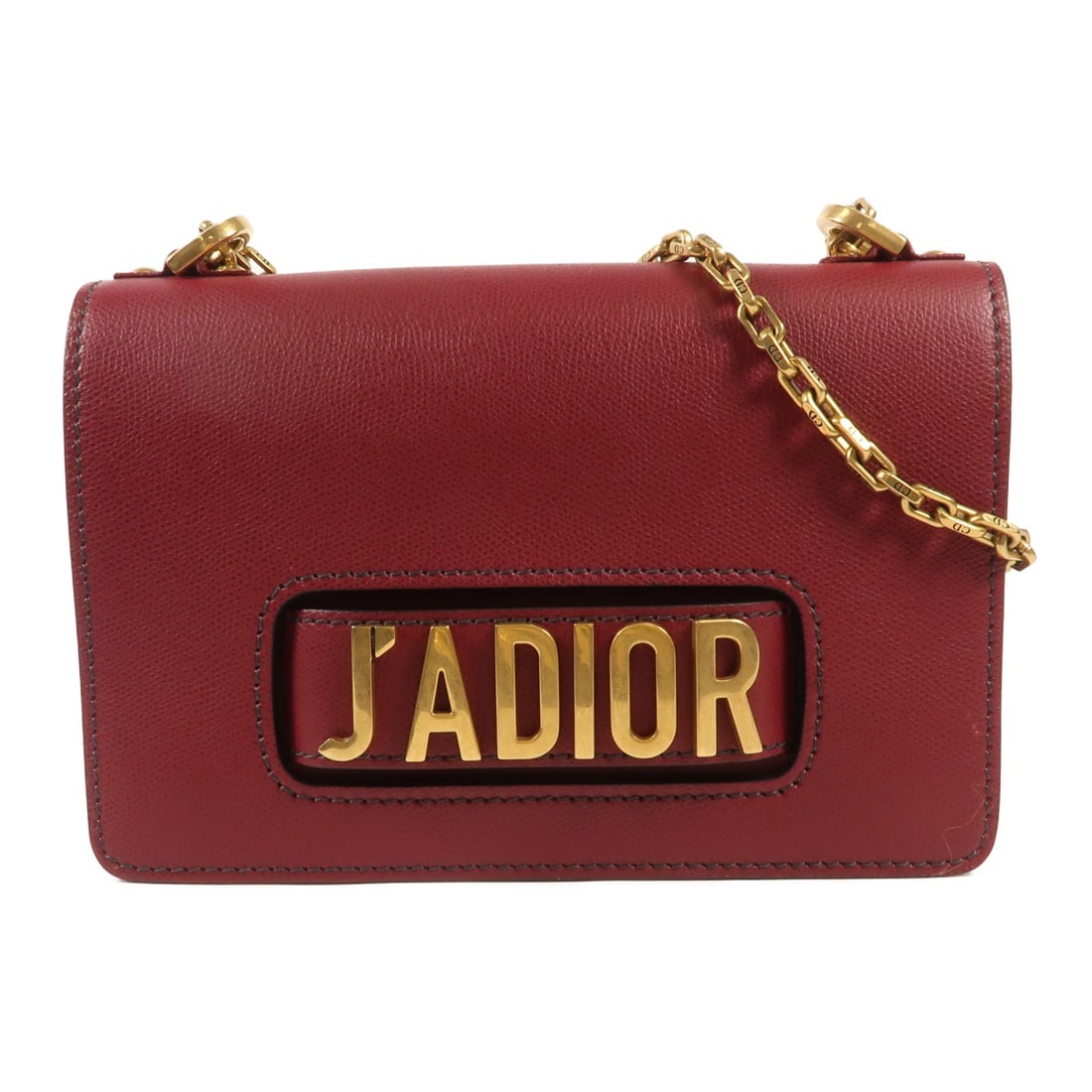 Dior J'aDior red calfskin shoulder bag GHW: Dior J'aDior red calfskin shoulder bag GHW This Christian Dior J'aDior shoulder bag features a striking red calfskin exterior and gold-tone hardware. Designed for women, the bag offers a compact yet f