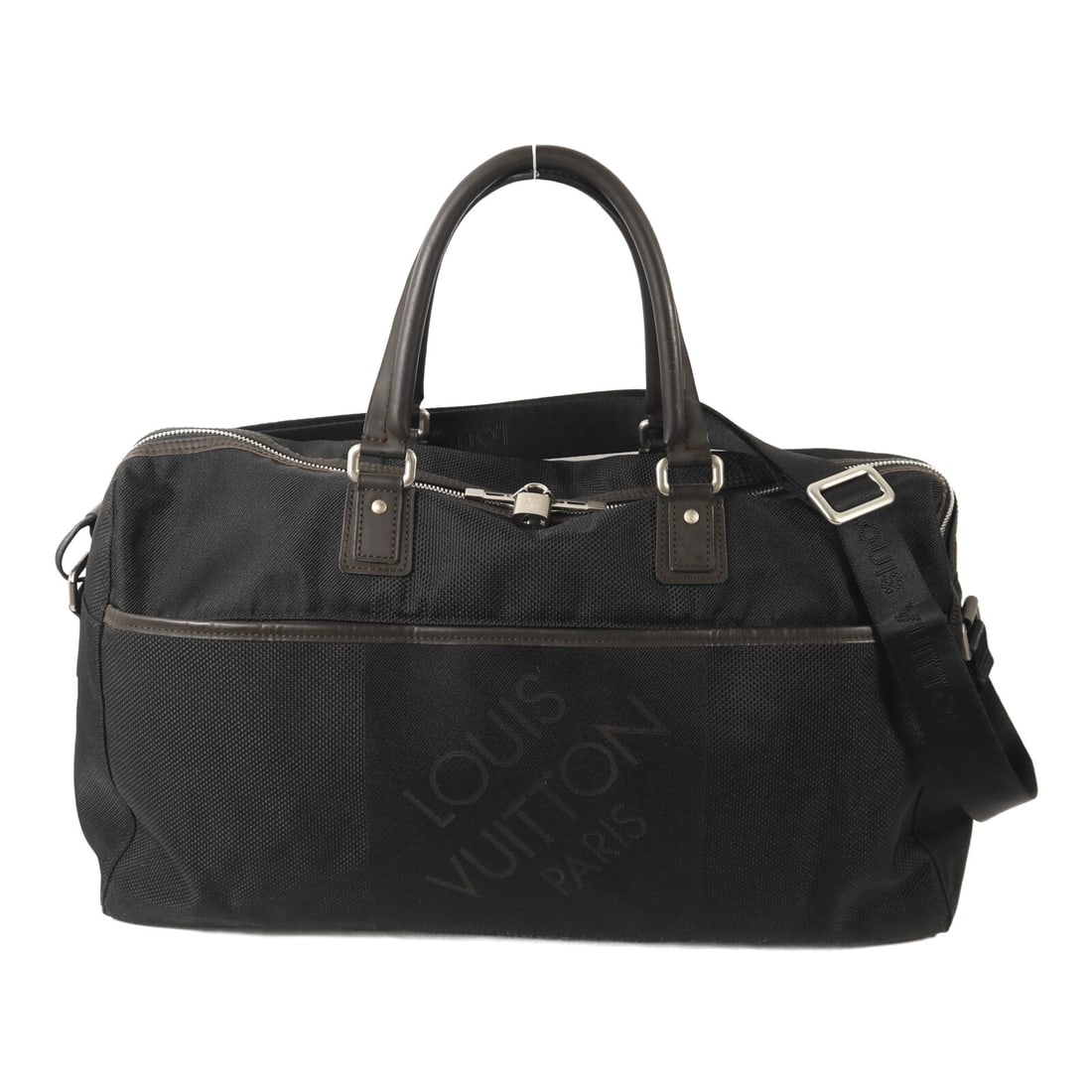 Louis Vuitton Albatross Black Canvas Two Way Shoulder Bag M93601: Louis Vuitton Albatross Black Canvas Two Way Shoulder Bag M93601 This Louis Vuitton Albatross 2-way shoulder bag features the Damier Geant canvas in black, offering both style and functionality. Desig