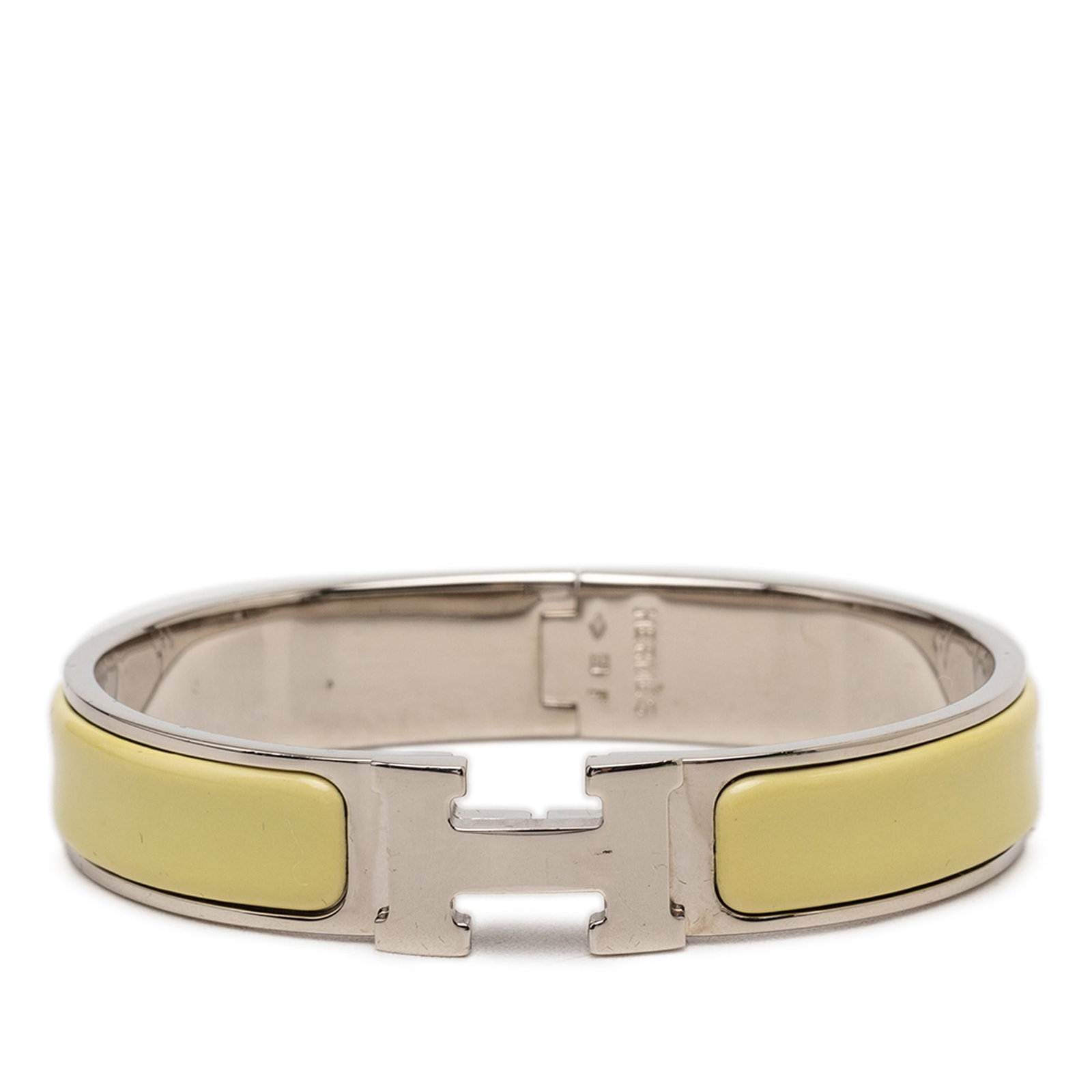 Hermes Yellow Enamel Clic H PM Bracelet (1 of 6)