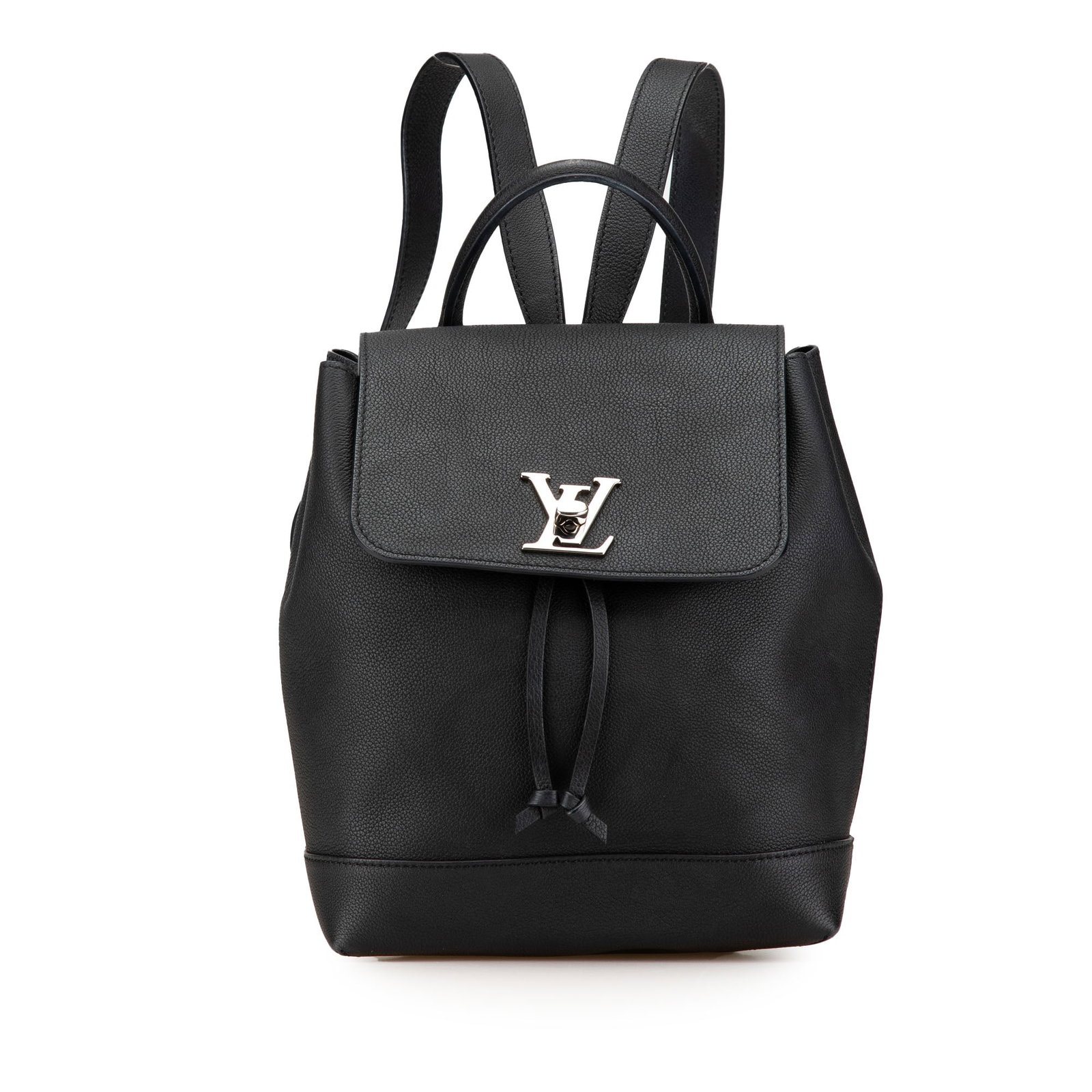 Louis Vuitton Taurillon Lockme Black Leather Backpack: Louis Vuitton Taurillon Lockme Black Leather Backpack The Louis Vuitton Taurillon Lockme Backpack is a stylish and functional accessory crafted from high-quality leather. This backpack features a roll