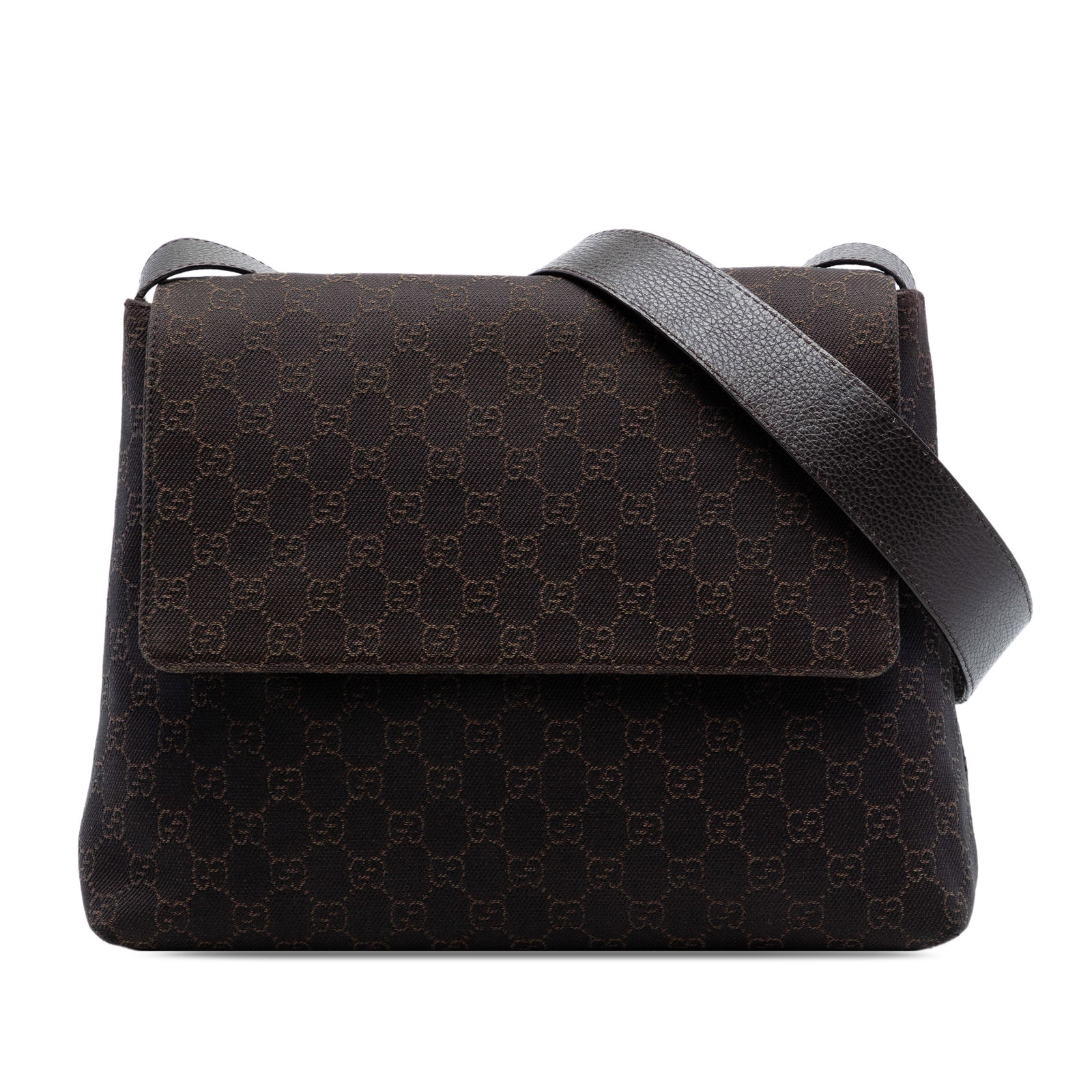 Gucci GG Denim Brown Crossbody Messenger Bag (1 of 7)