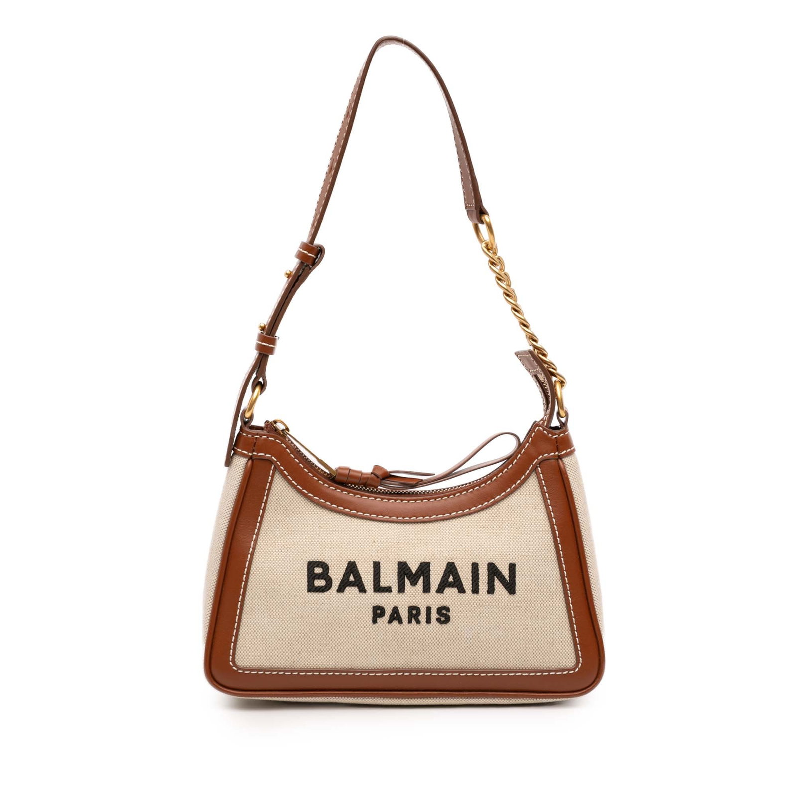 Balmain B Army Canvas Shoulder Bag Leather Trim (1 of 11)