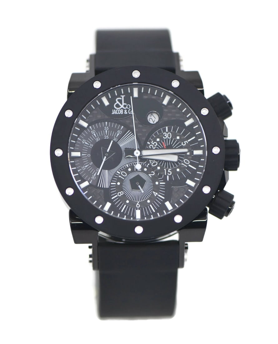 Jacob & Co Epic 2 Chronograph Stainless Steel Watch E2CBR with Box and Papers: Jacob & Co Epic 2 Chronograph Stainless Steel Watch E2CBR with Box and Papers Discover the sophistication of the Jacob & Co Epic 2 Chronograph Wristwatch, crafted from durable stainless steel. This wa
