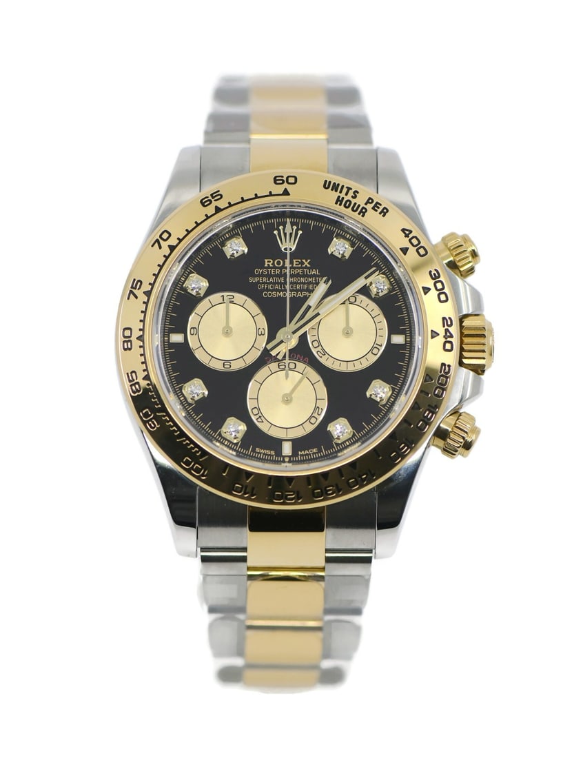 Rolex Daytona 126503 18K Steel Diamond Tachymeter Automatic Watch: Rolex Daytona 126503 18K Steel Diamond Tachymeter Automatic Watch This Rolex Daytona wristwatch, reference 126503, features a 40 mm polished stainless steel case paired with an 18K gold diamond tachym