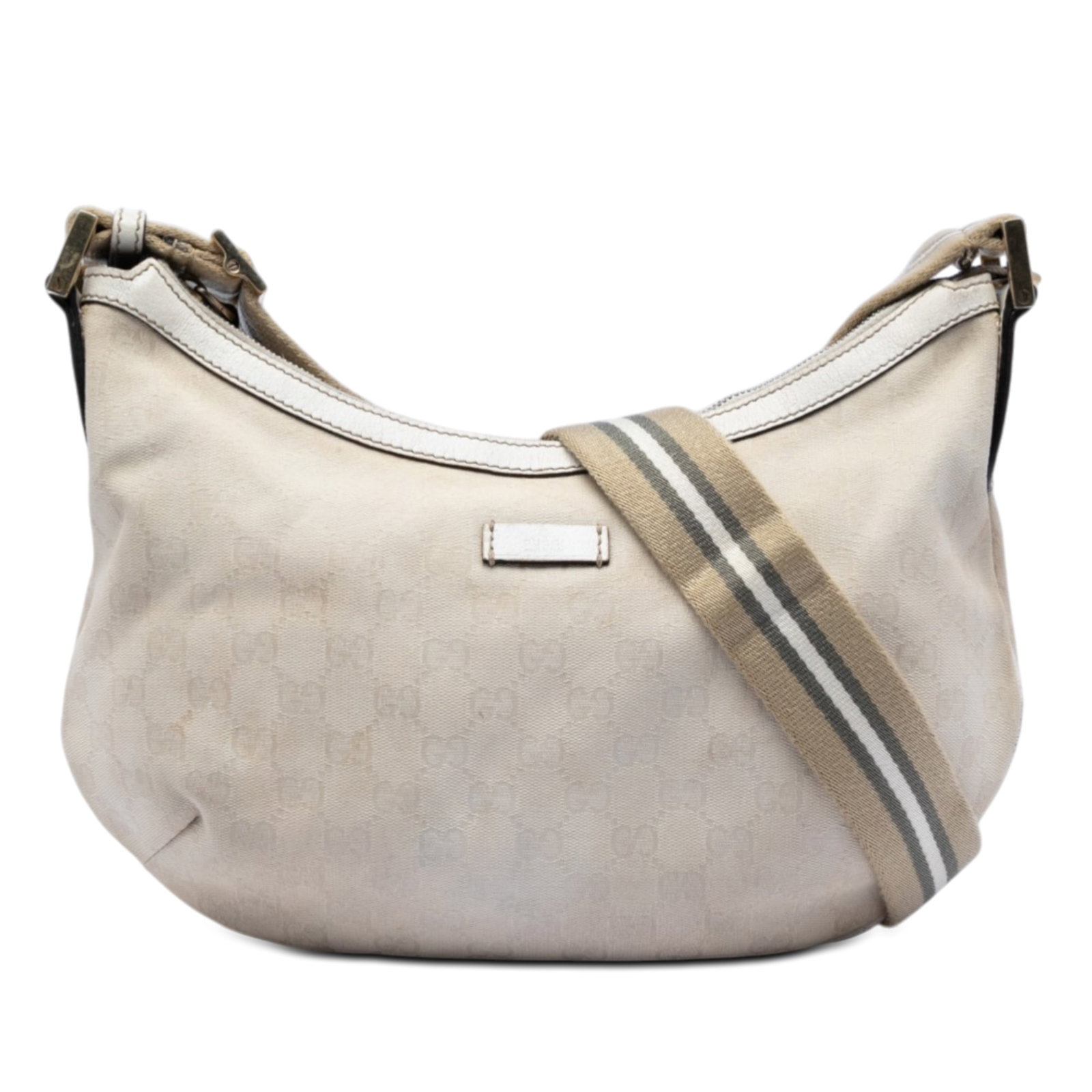 Gucci GG Canvas Web Beige Crossbody Bag (1 of 7)