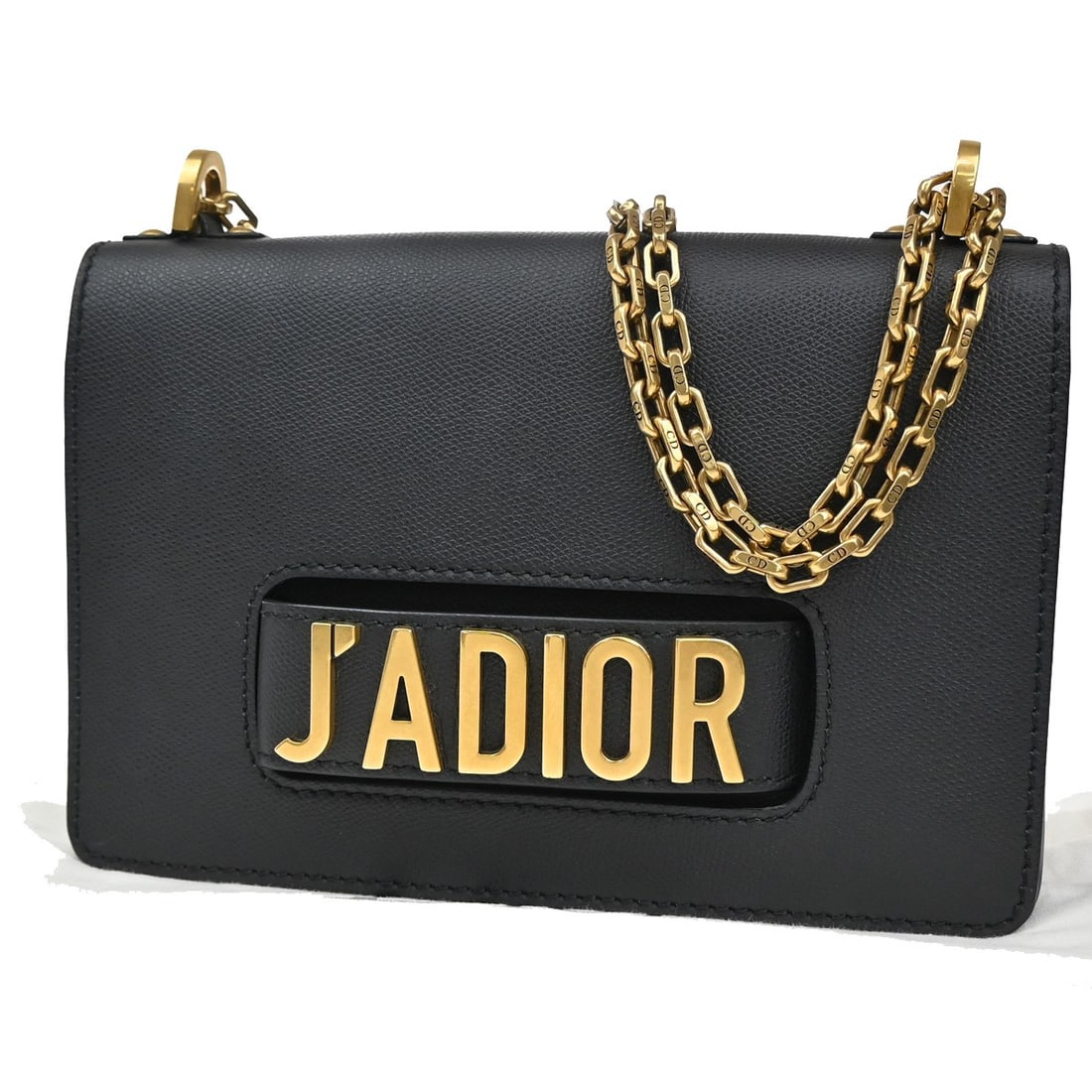 Christian Dior J'Adior Black Leather Flap Bag: Christian Dior J'Adior Black Leather Flap Bag This Christian Dior J'Adior Flap Bag is crafted from black leather and features a sleek, timeless design. The bag is designed for women and offers a spaci