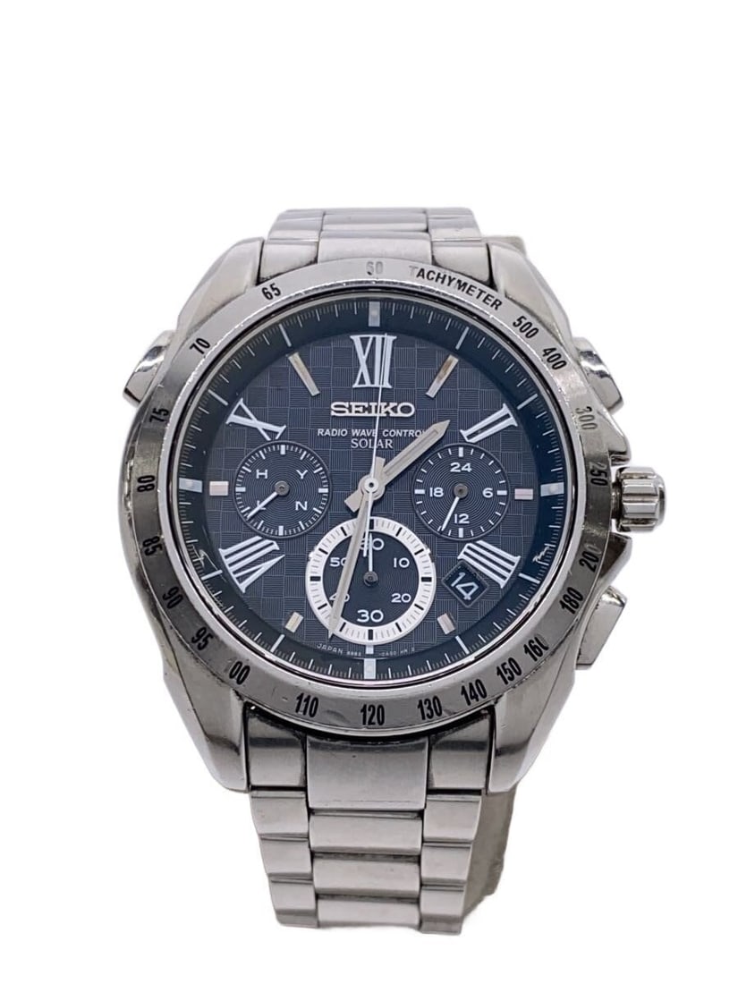 Seiko Brightz men's solar radio controlled chronograph wristwatch black: Seiko Brightz men's solar radio controlled chronograph wristwatch black This SEIKO BRIGHTZ solar radio-controlled chronograph wristwatch for men features a black design and offers both style and funct